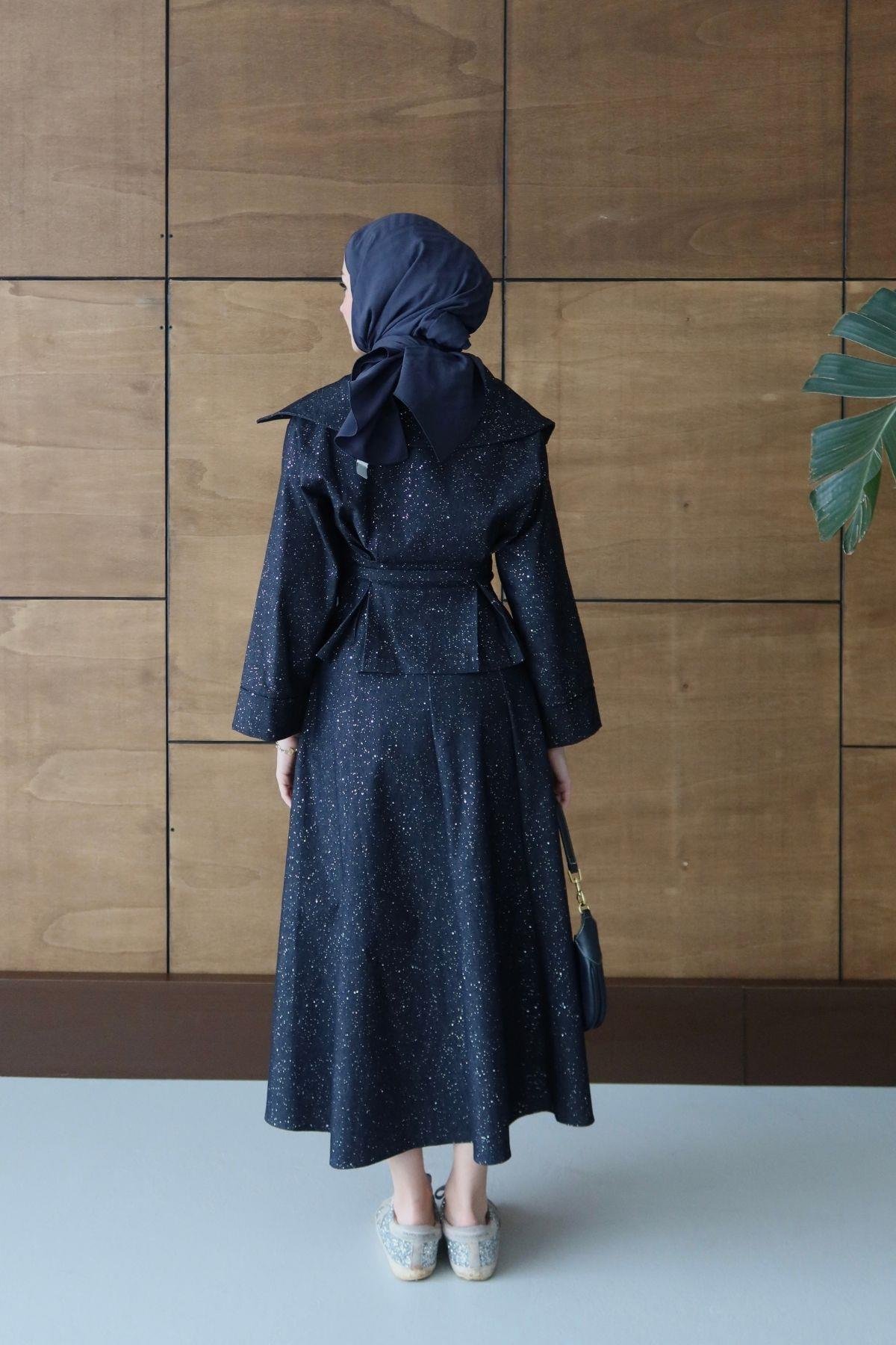 Laura Simli Denim Takım Lacivert