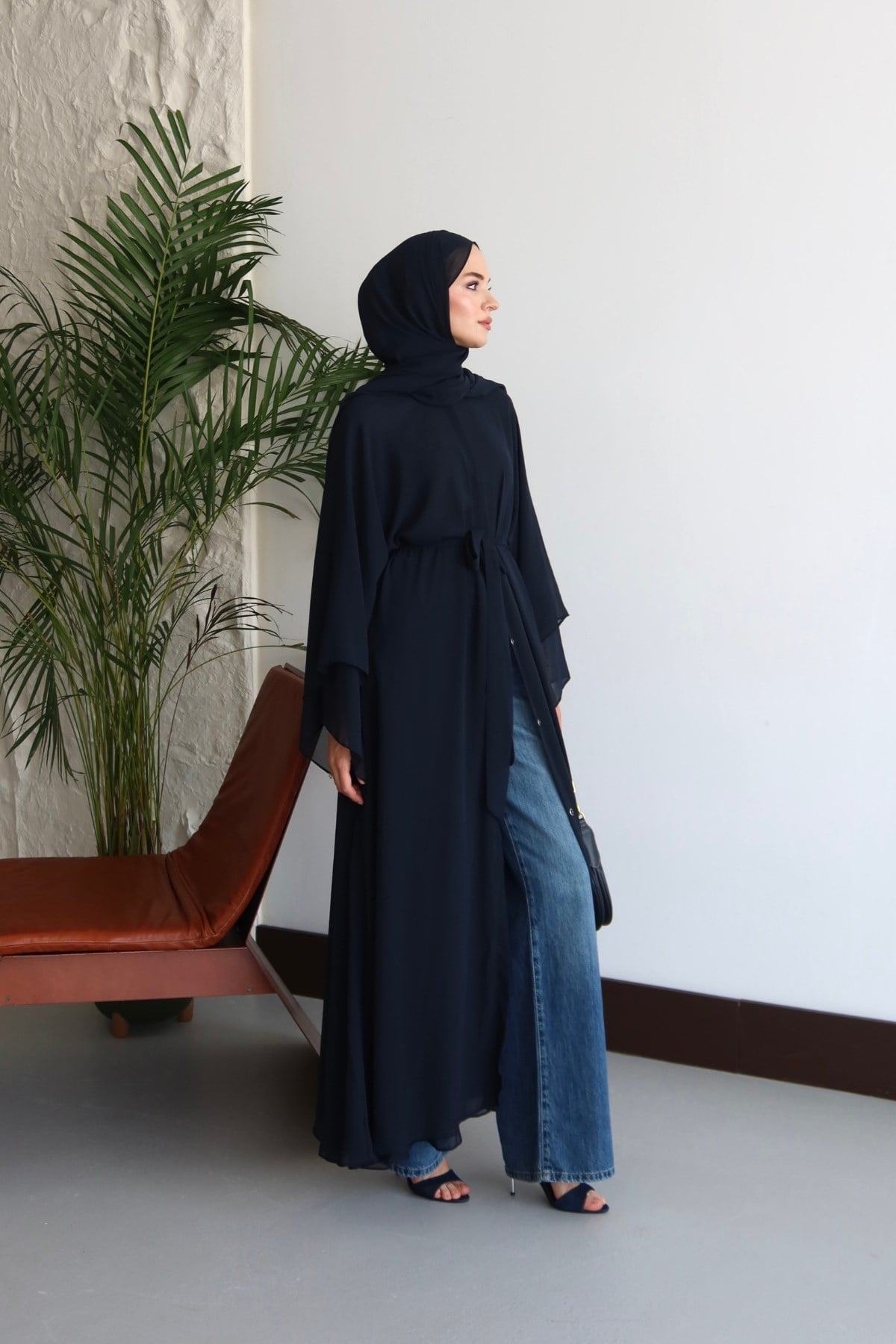 Lavin Şallı Abaya Lacivert