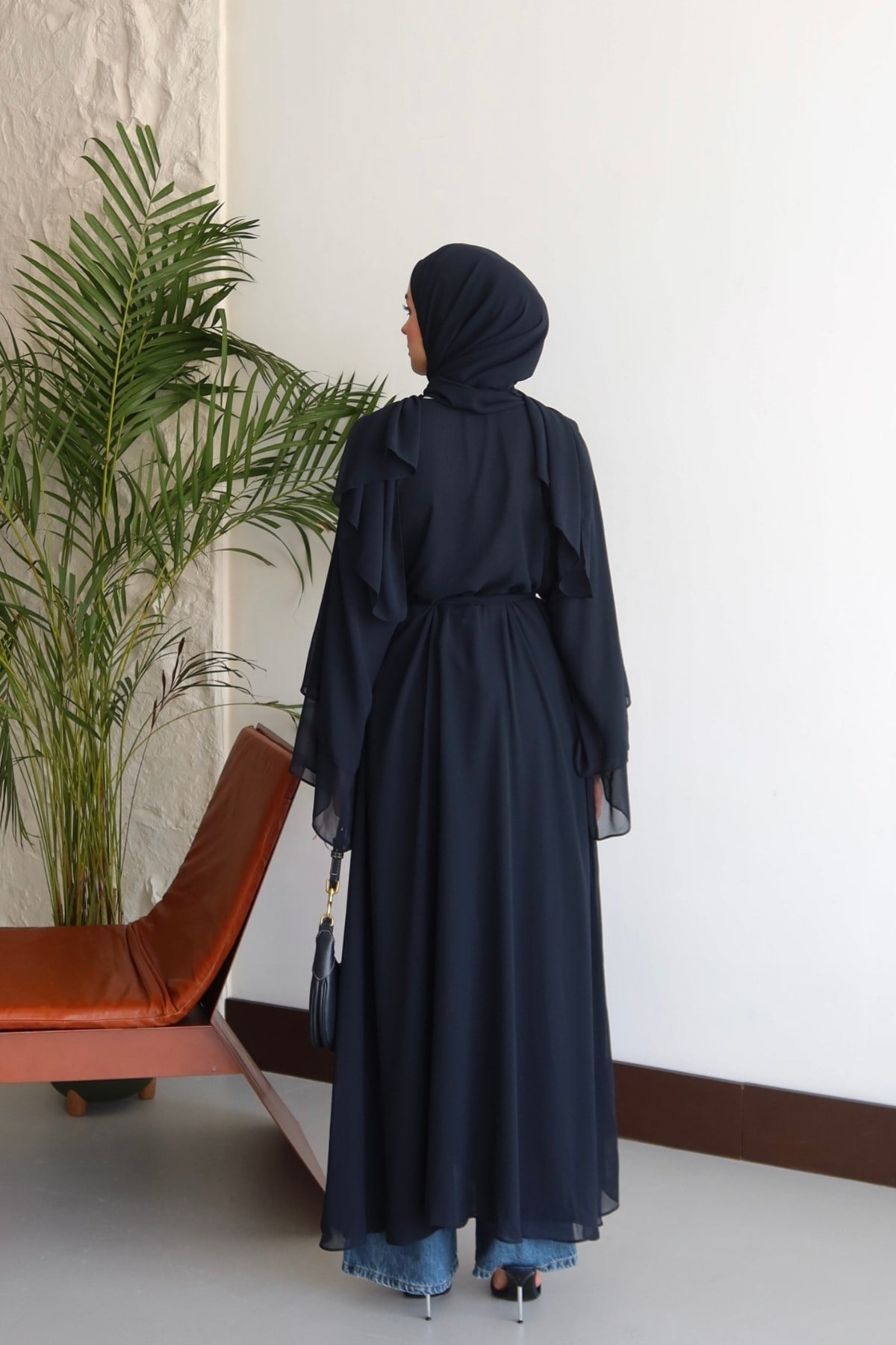 Lavin Şallı Abaya Lacivert