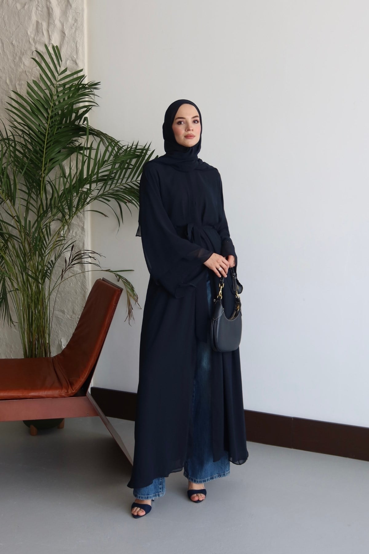 Lavin Şallı Abaya Lacivert