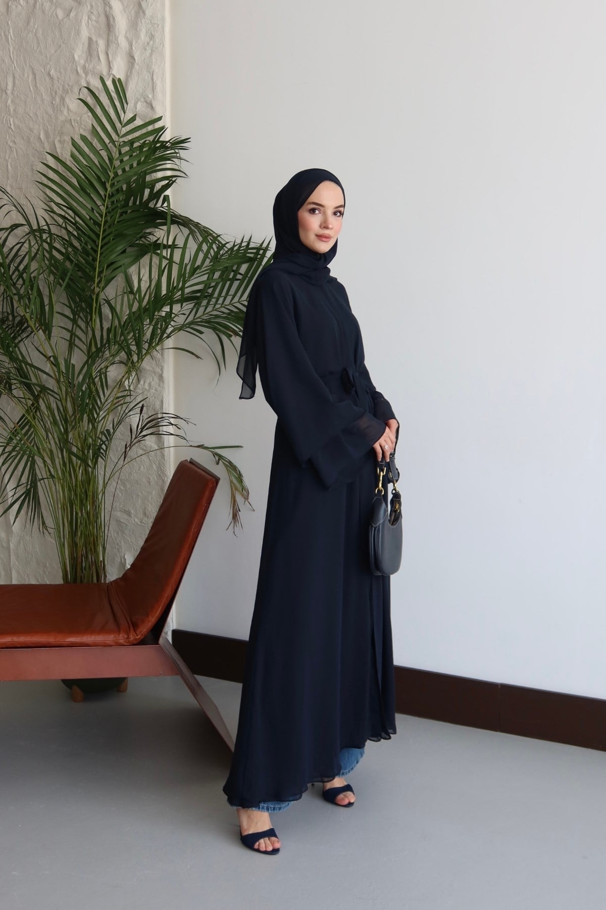 Lavin Şallı Abaya Lacivert