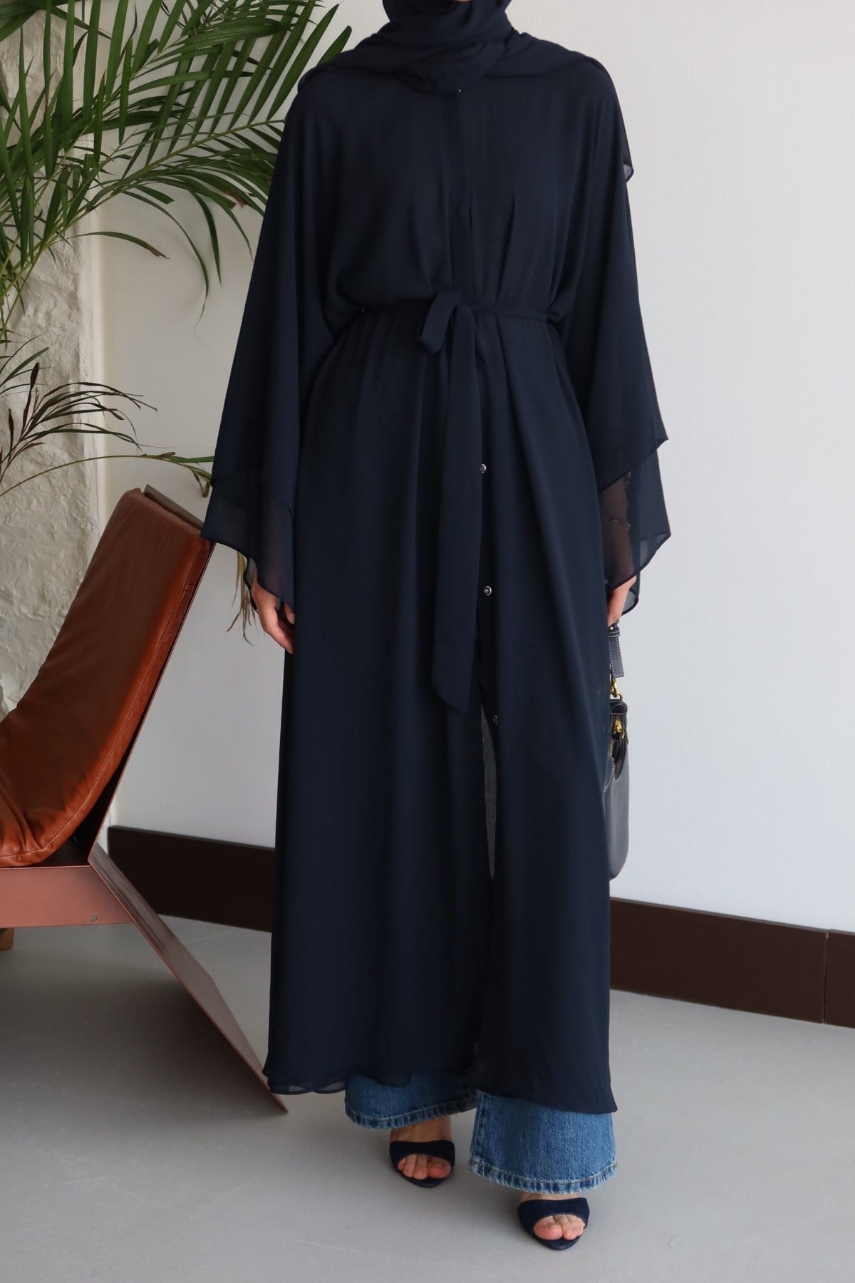 Lavin Şallı Abaya Lacivert