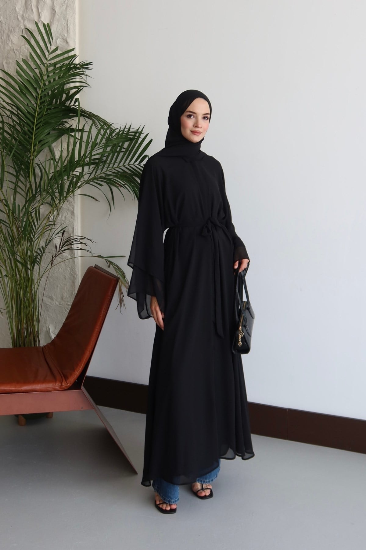 Lavin Şallı Abaya Siyah