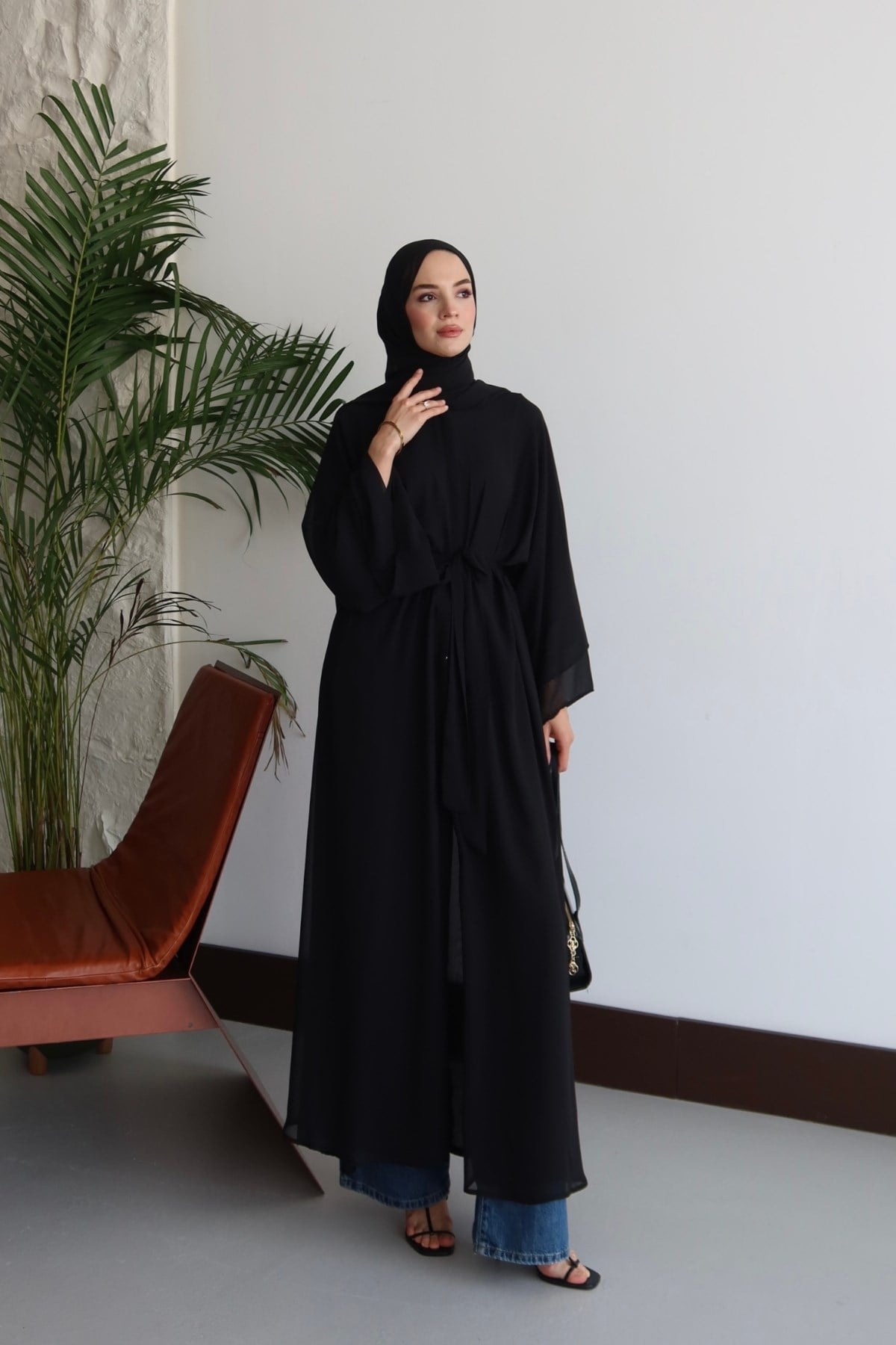 Lavin Şallı Abaya Siyah
