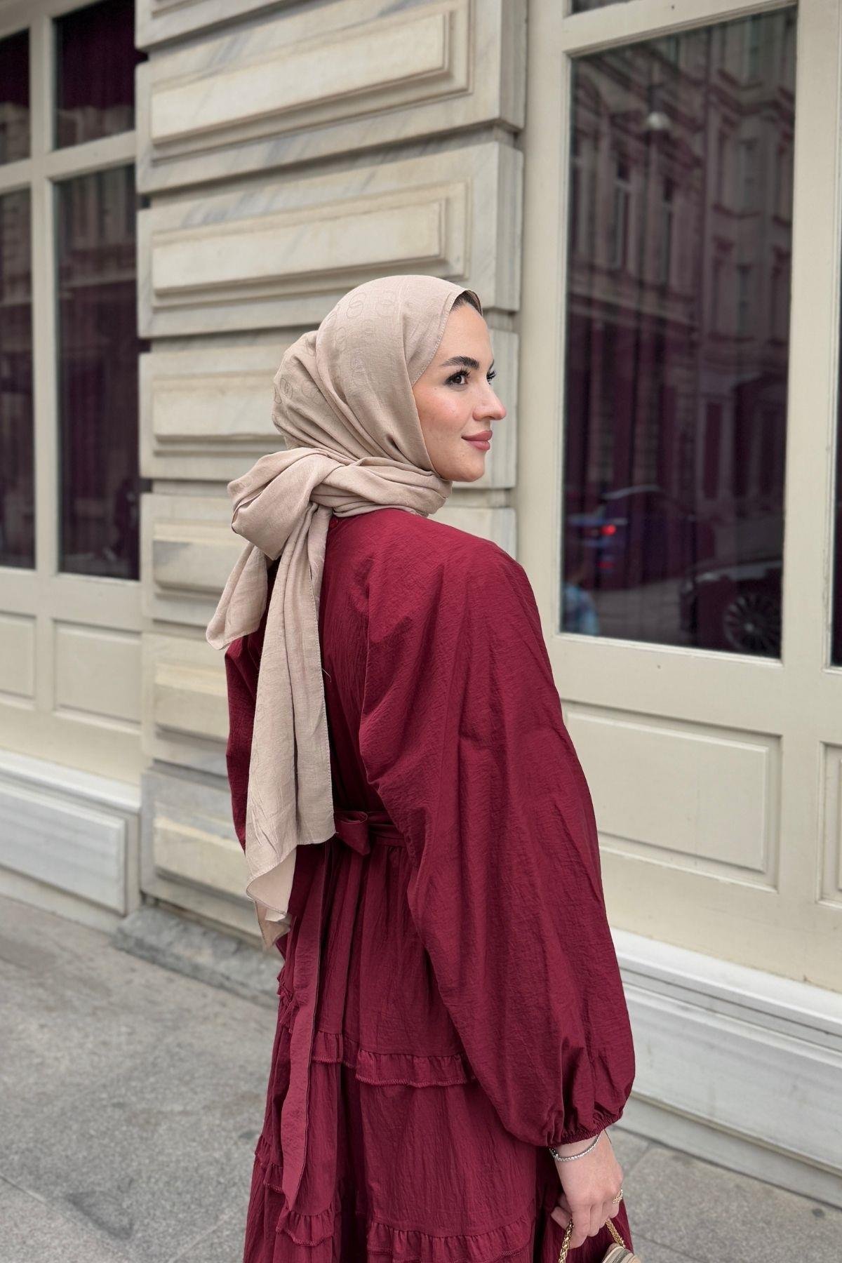 Lidya Elbise Bordo