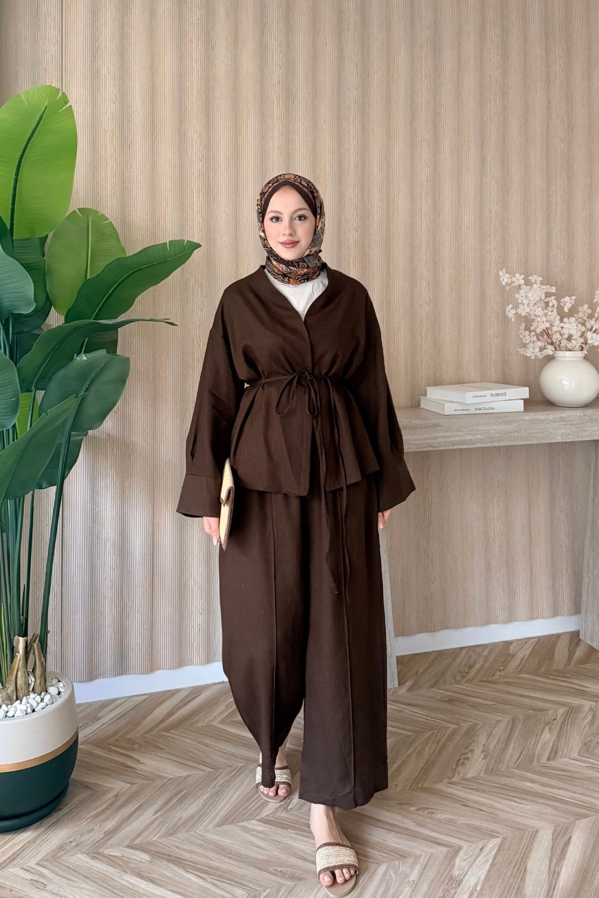 Lily Kimono Takım Kahve