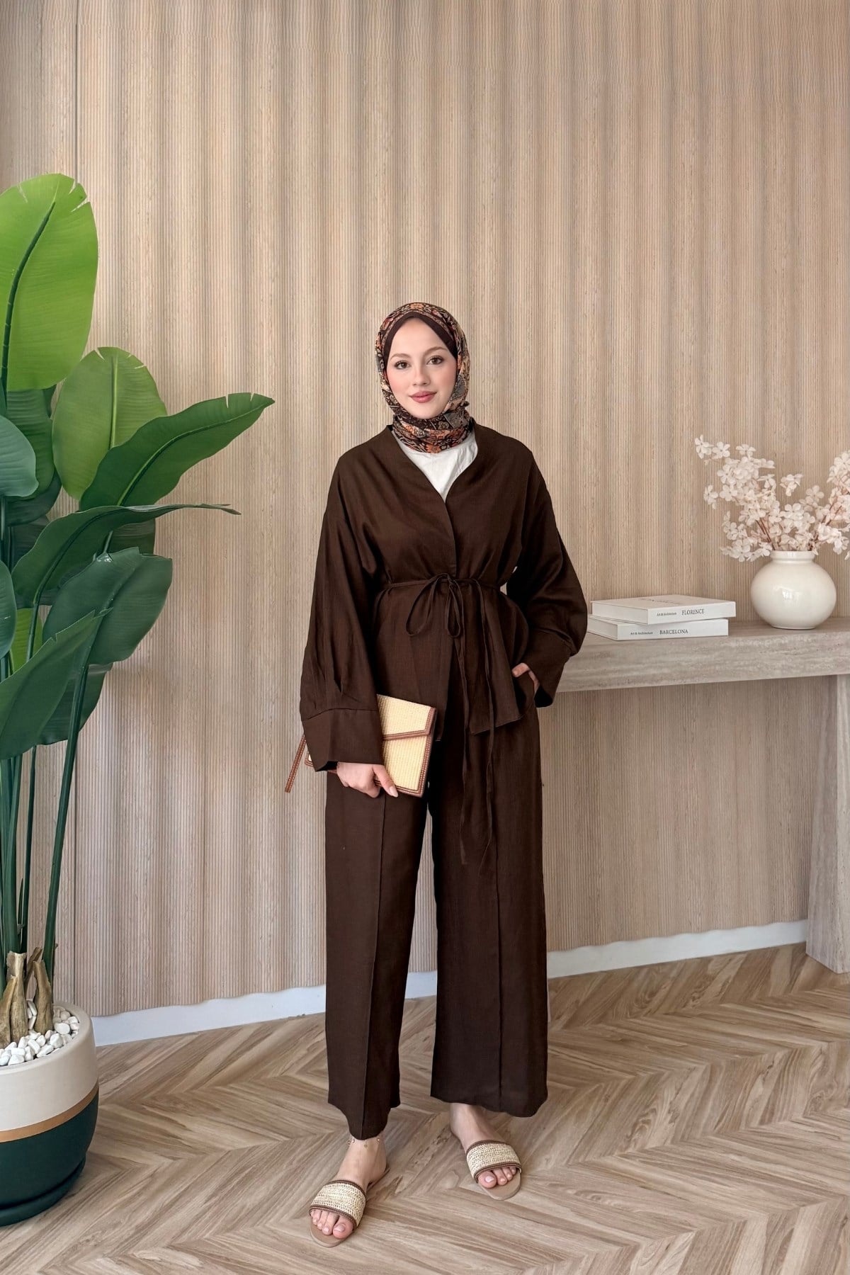 Lily Kimono Takım Kahve