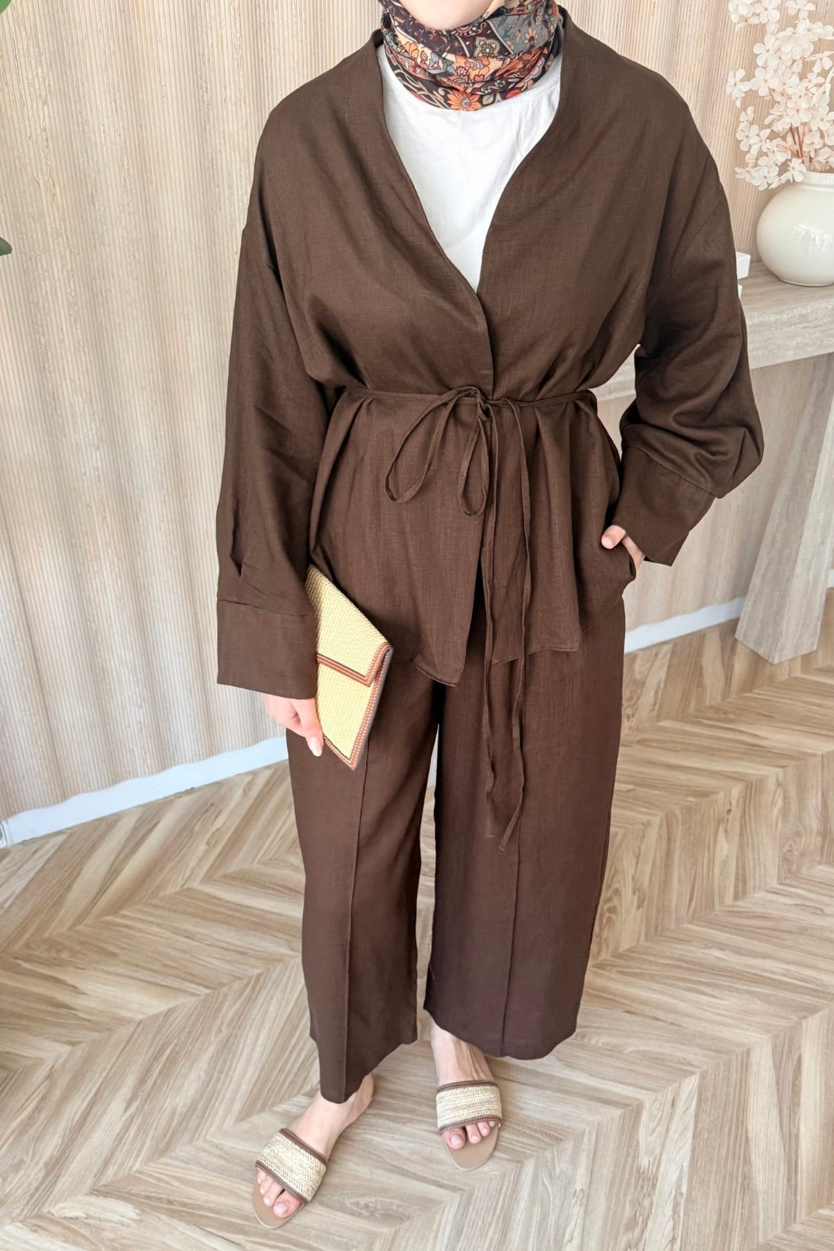 Lily Kimono Takım Kahve