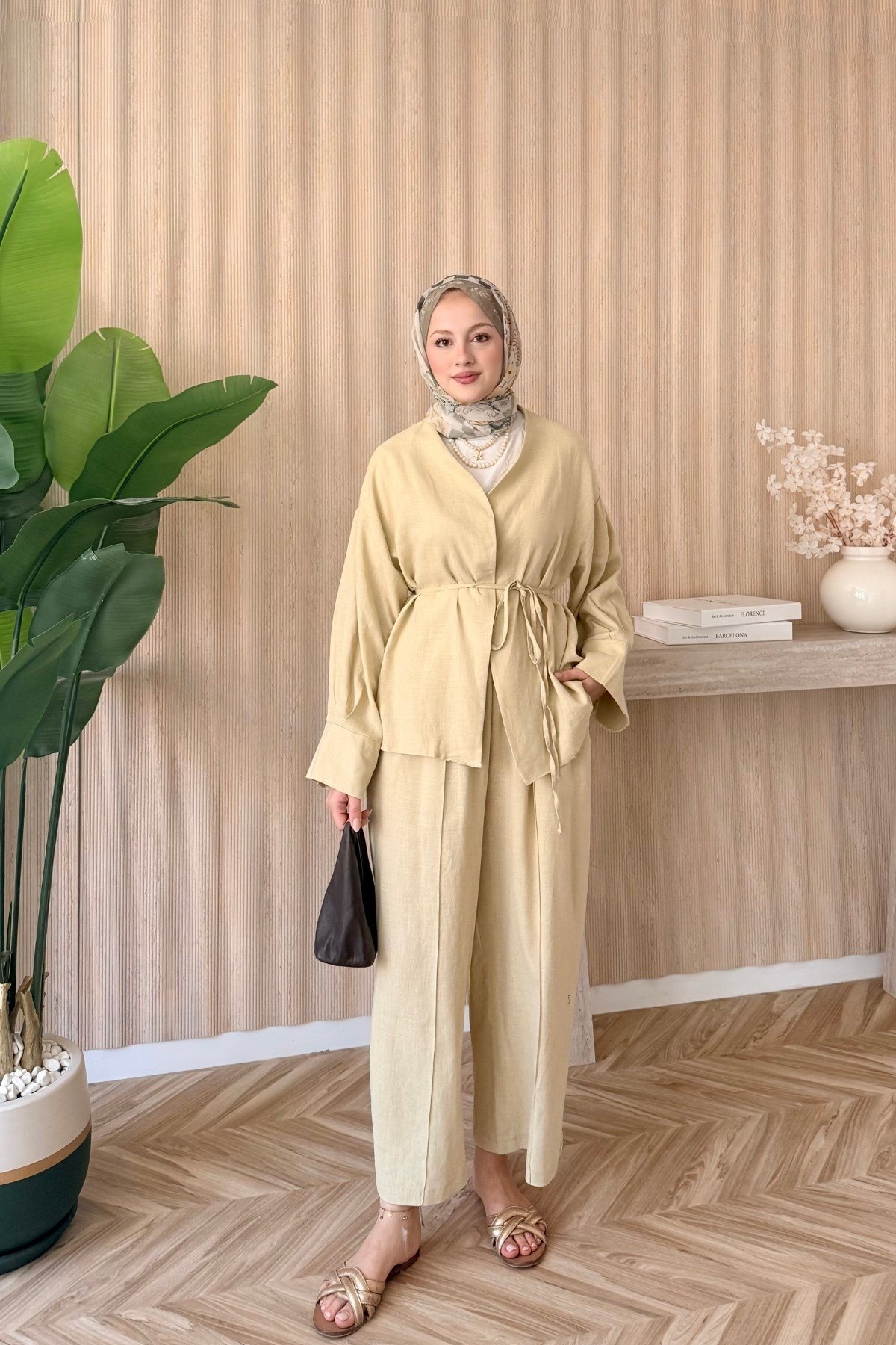 Lily Kimono Takım Sarı