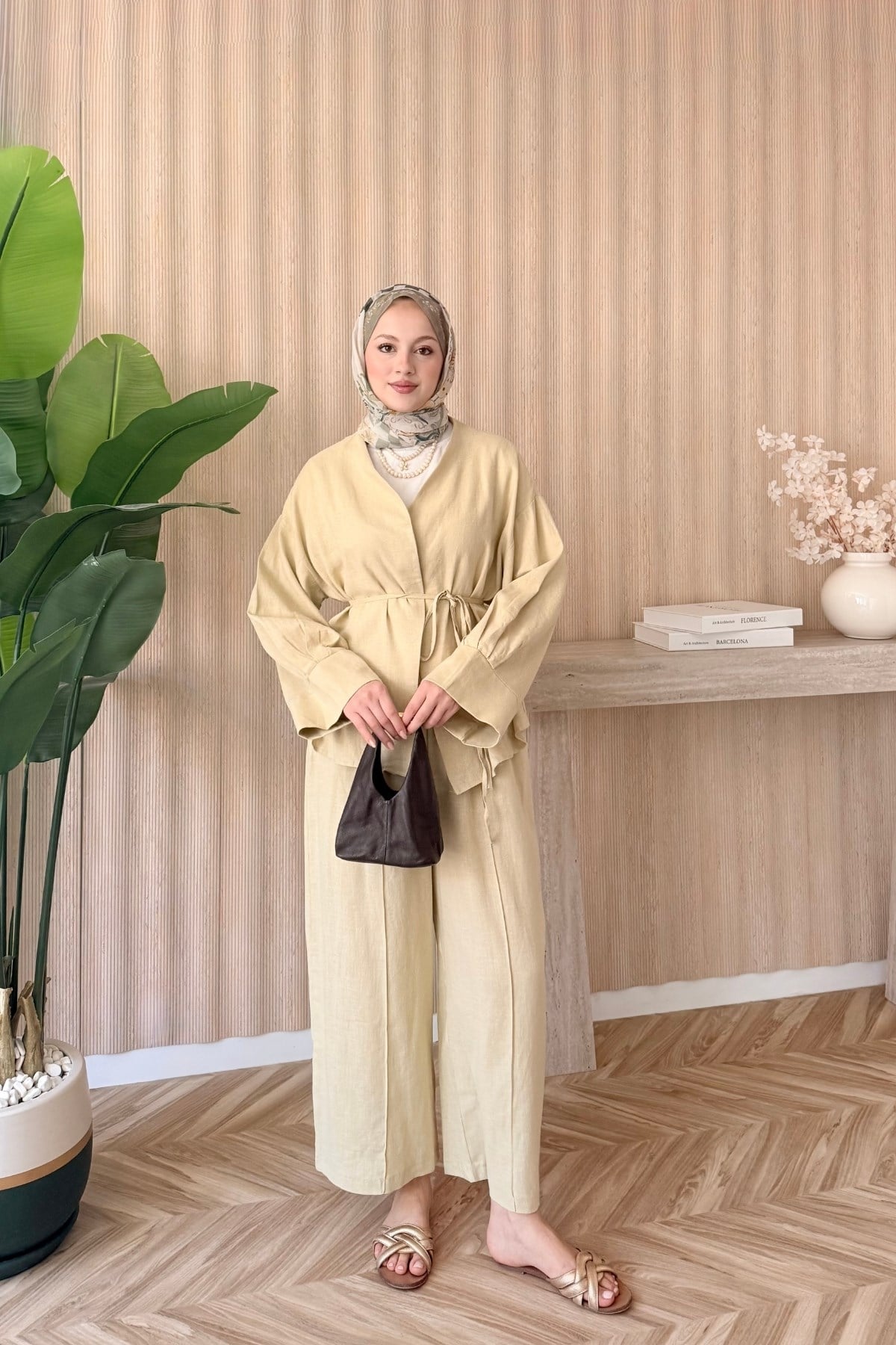 Lily Kimono Takım Sarı