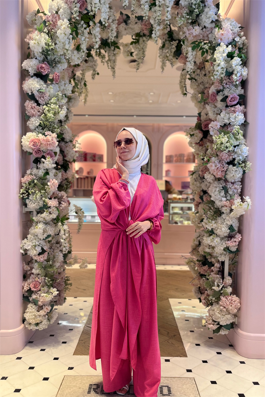 Live Kimono Takım Fuşya