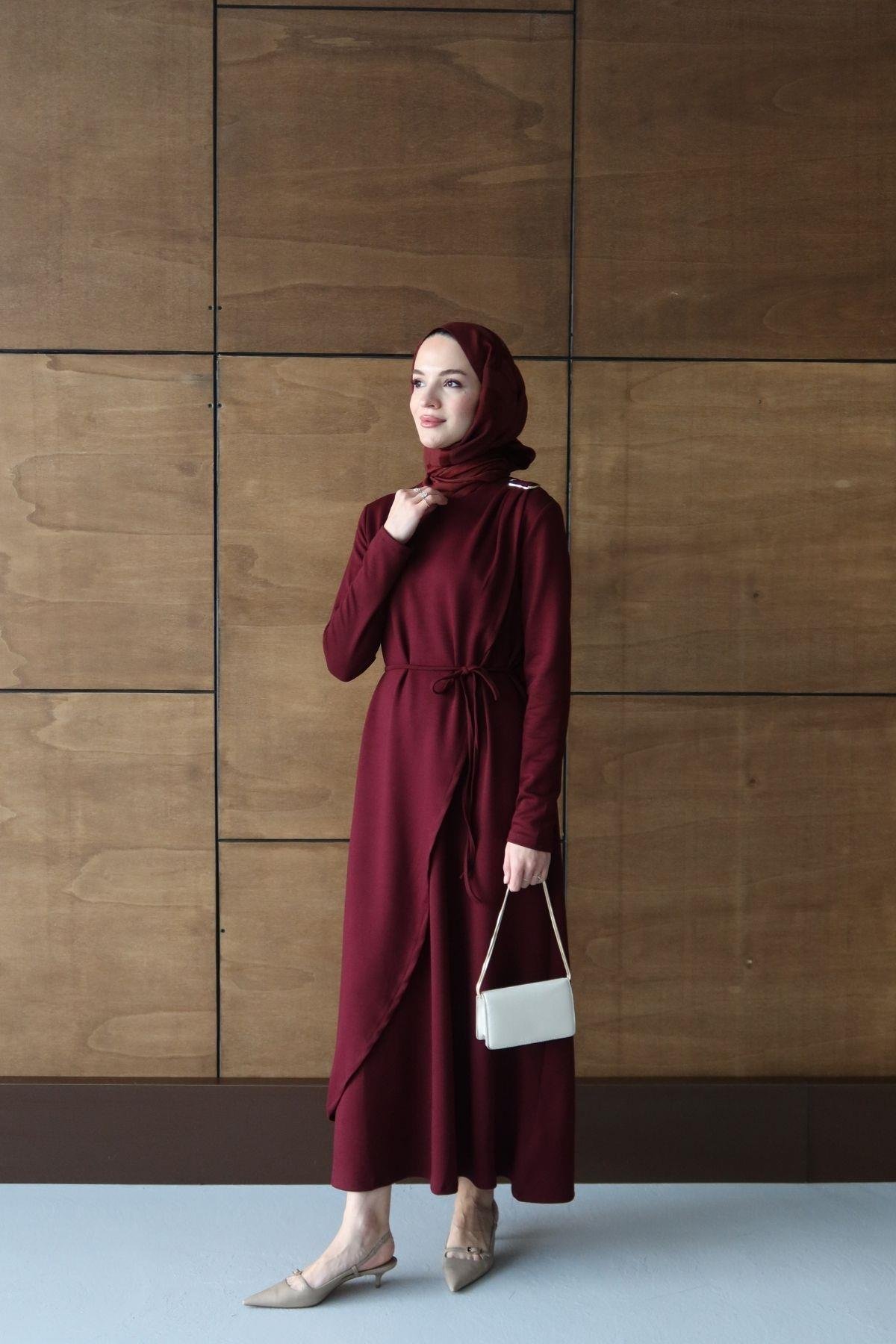 Lola Tokalı Oysh Elbise Bordo