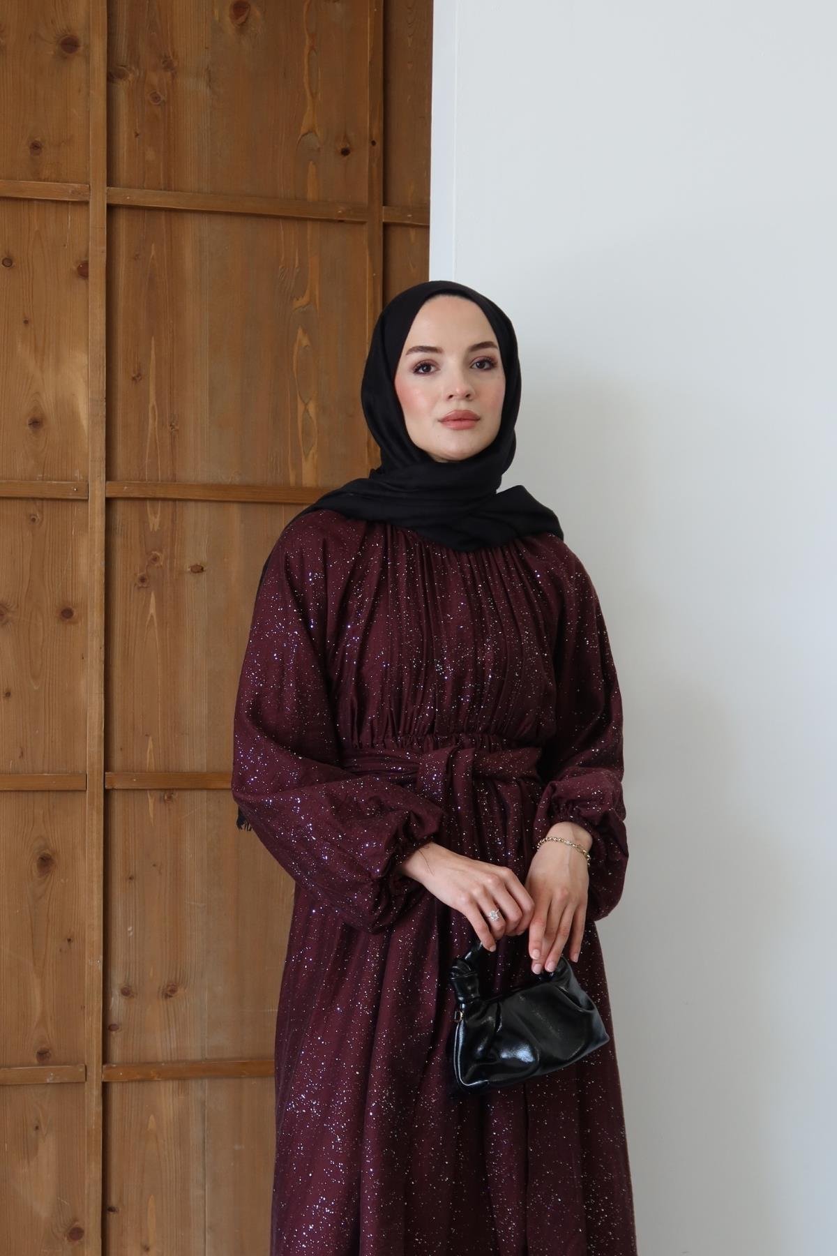 Lumera Elbise Bordo