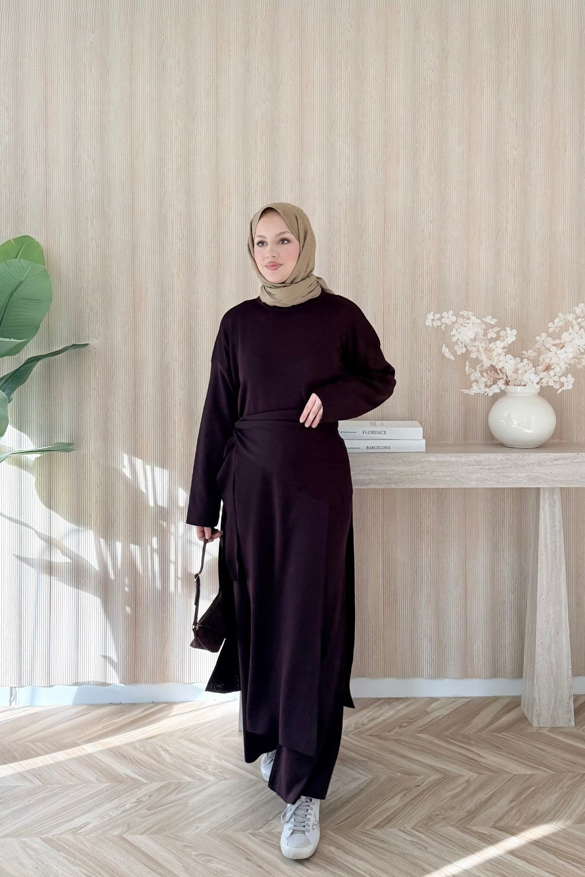 Luvi Parçalı Triko Takım Bordo