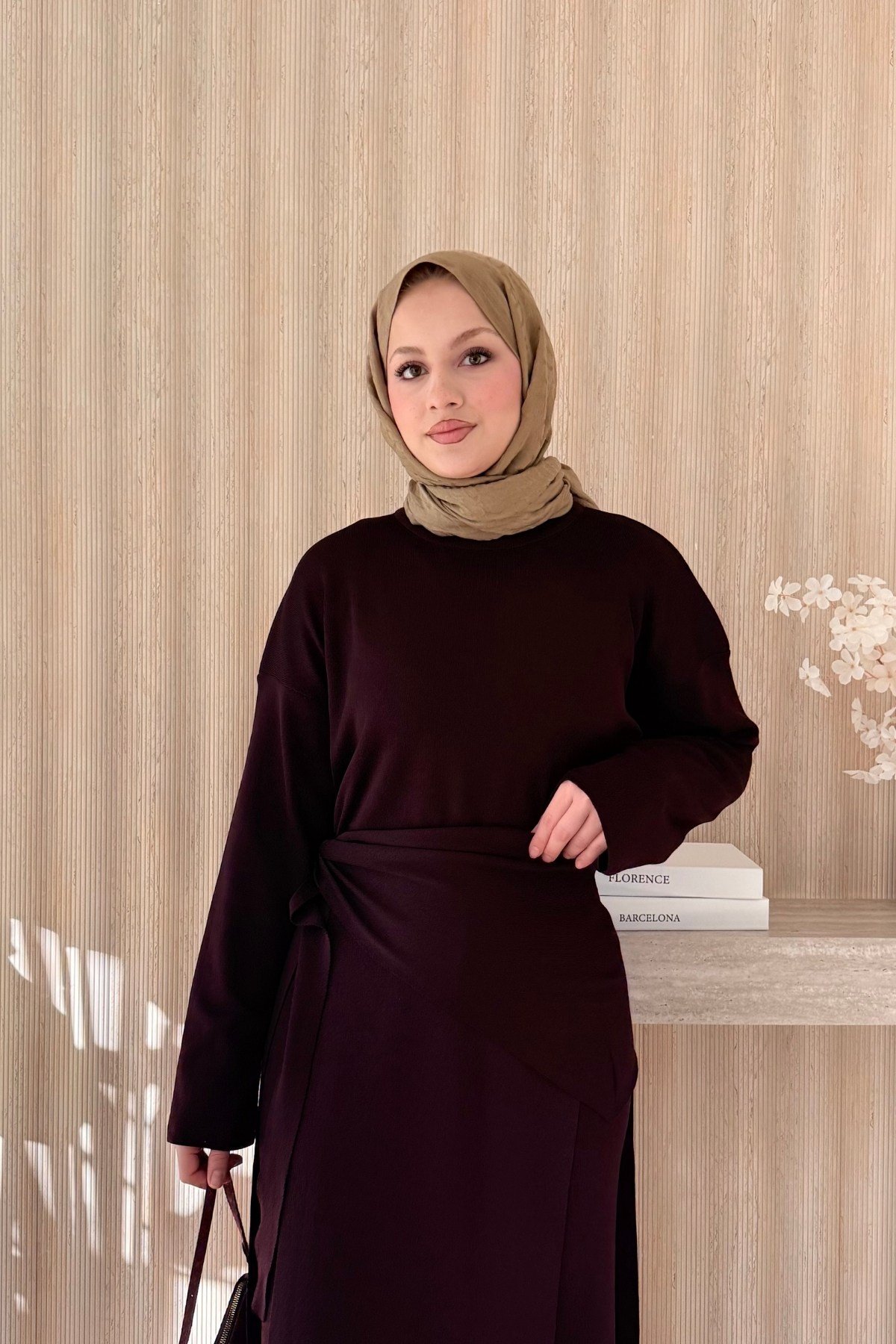 Luvi Parçalı Triko Takım Bordo