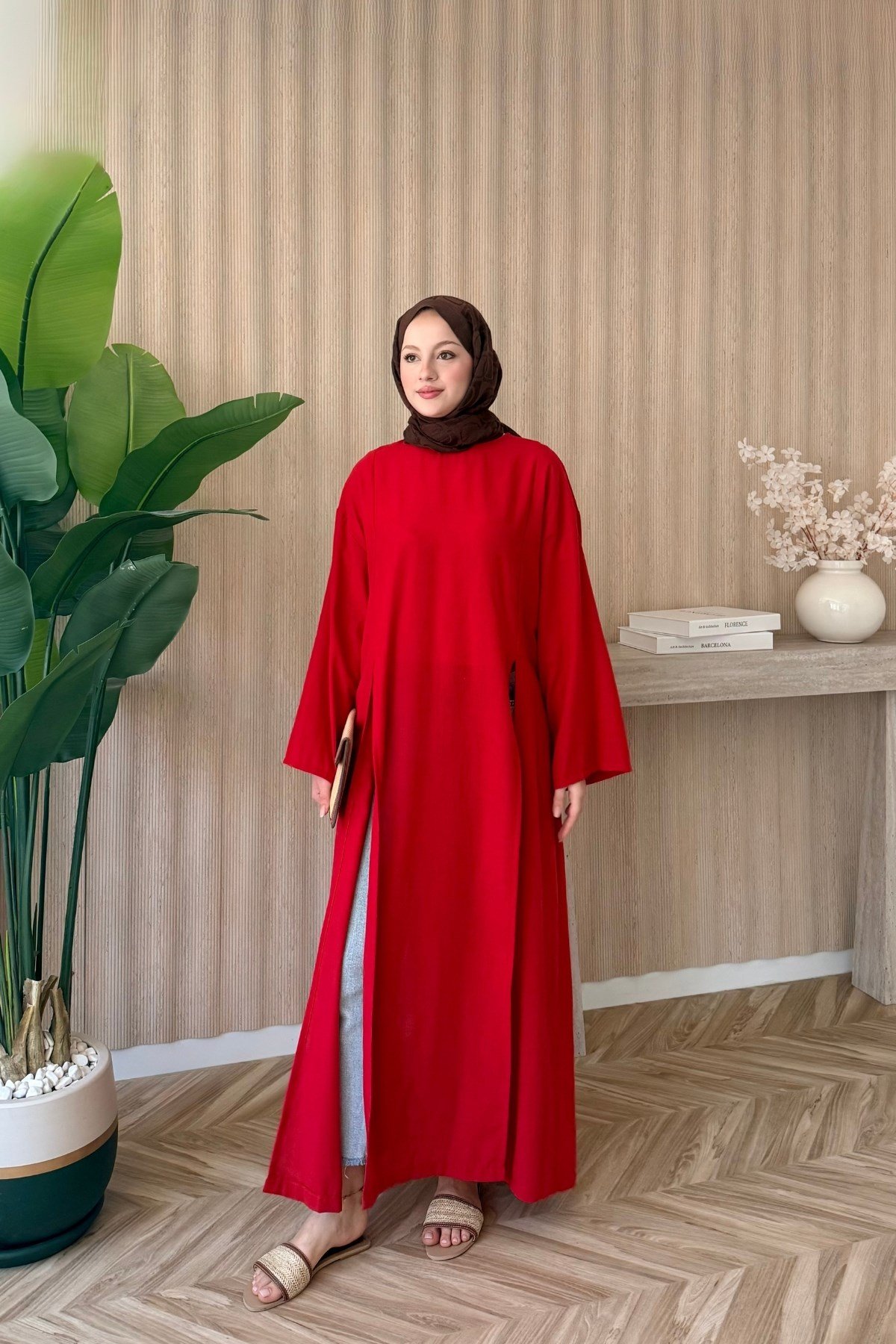 Luvi Parçalı Tunik Kırmızı