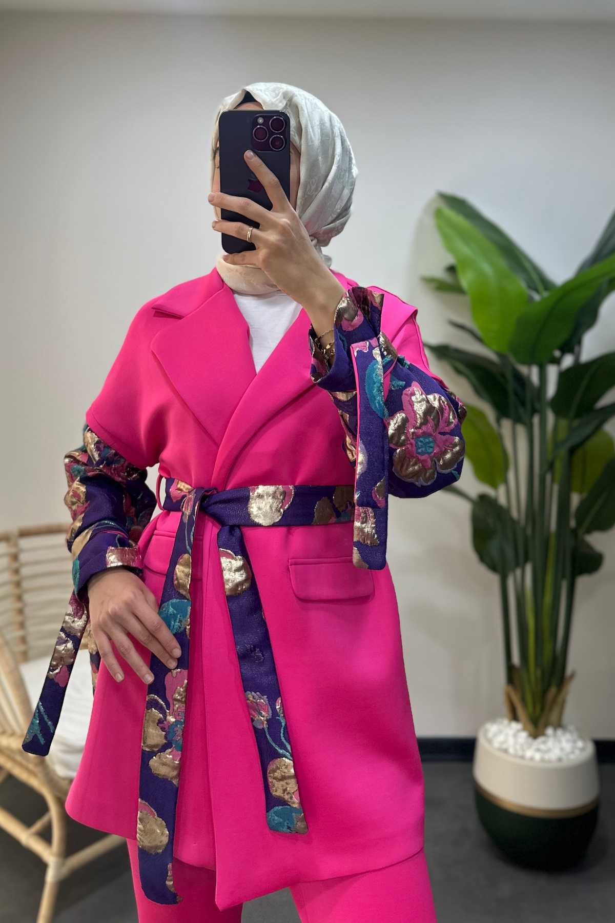 Mabel Kimonolu Takım Fuşya