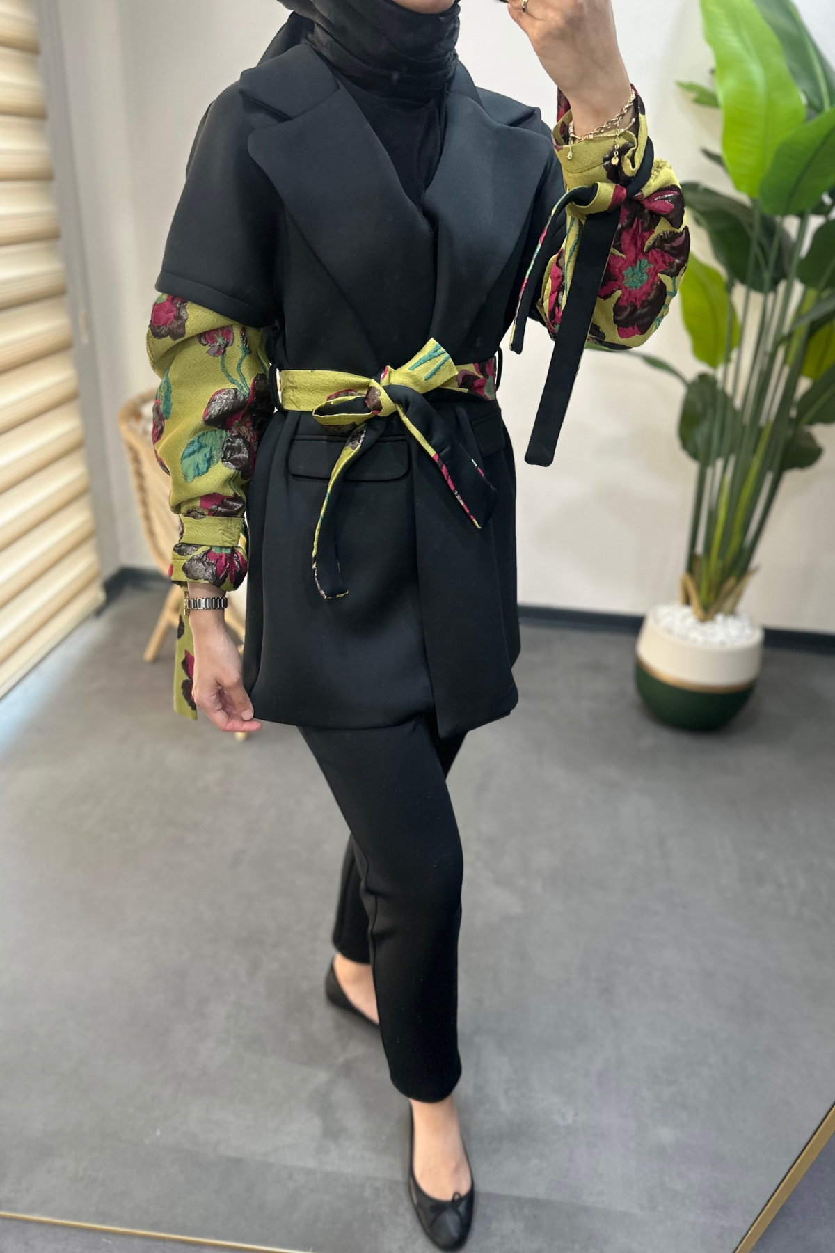 Mabel Kimonolu Takım Siyah
