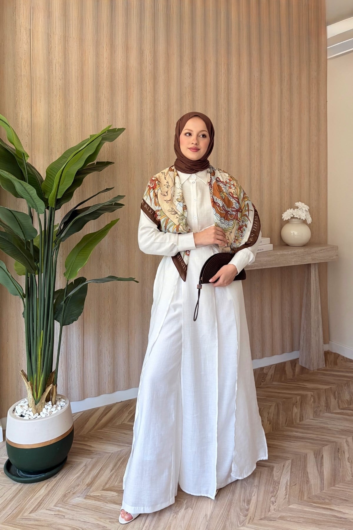 Maren Keten Parçalı Takım Beyaz