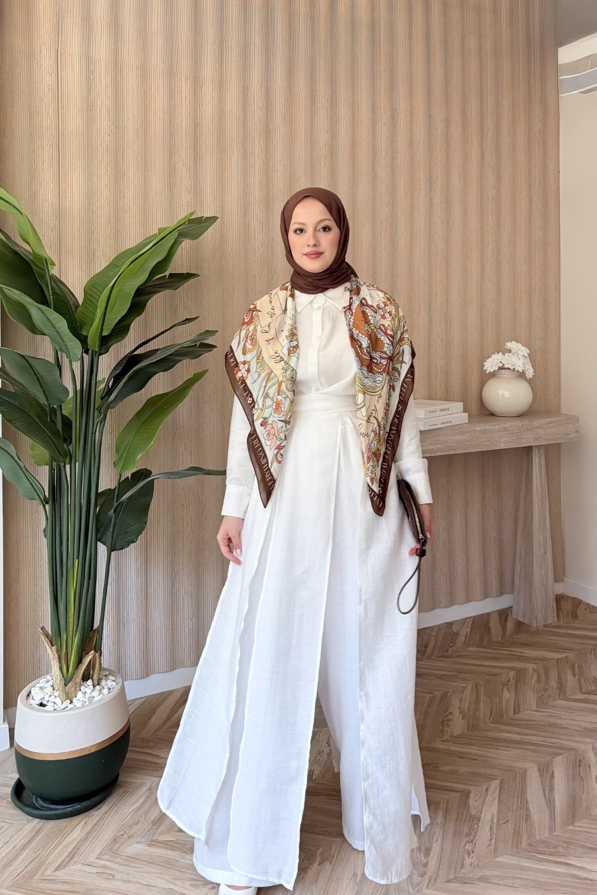 Maren Keten Parçalı Takım Beyaz