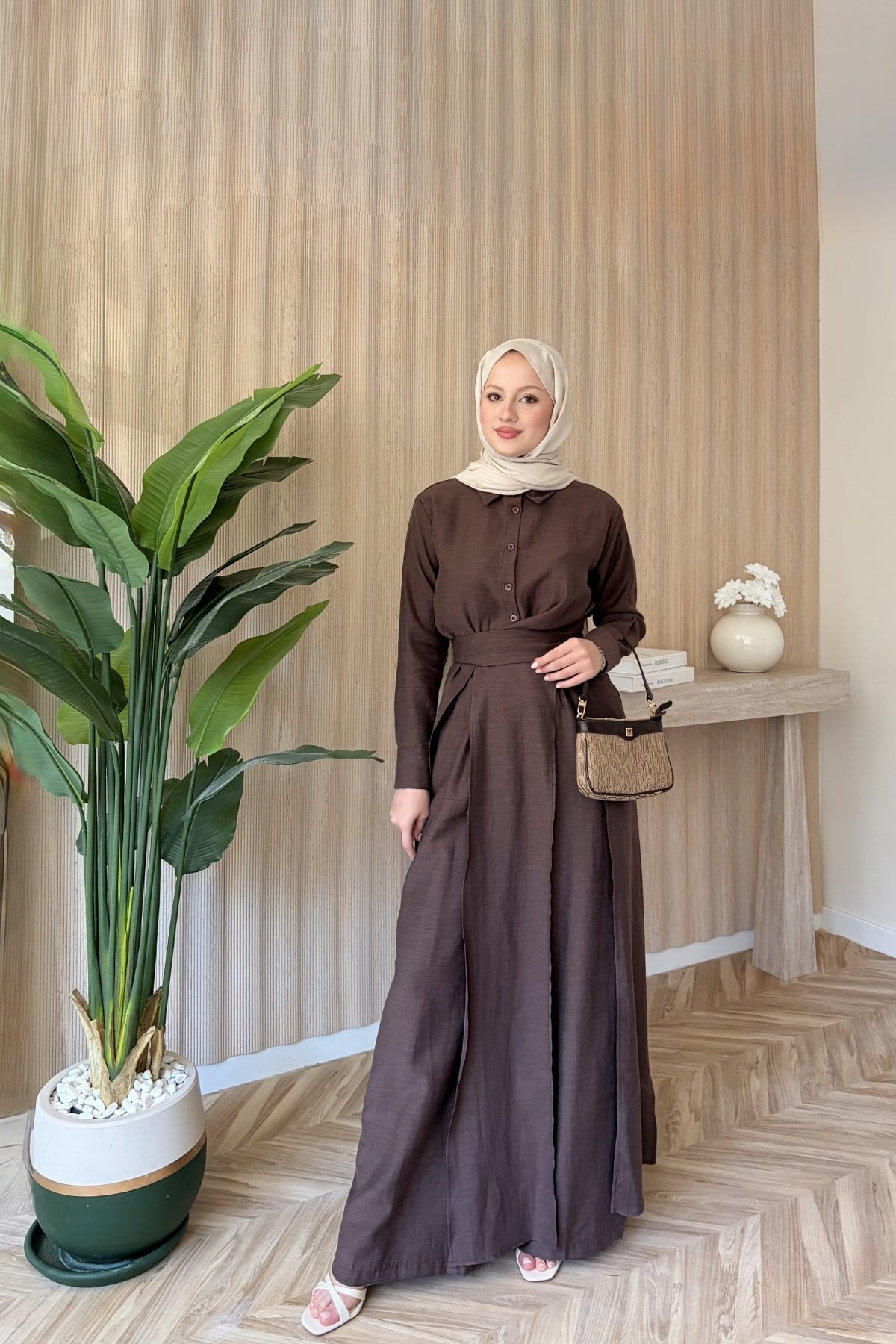 Maren Keten Parçalı Takım Kahve
