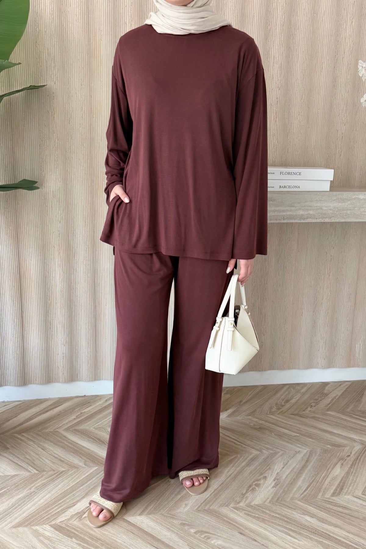 Maria Oysh Takım Bordo