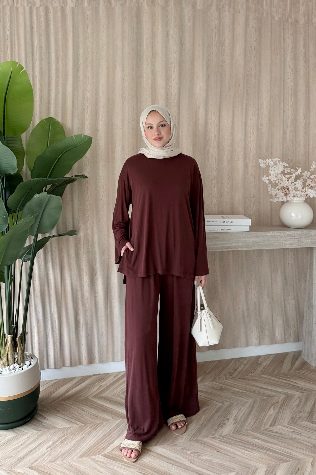 Maria Oysh Takım Bordo