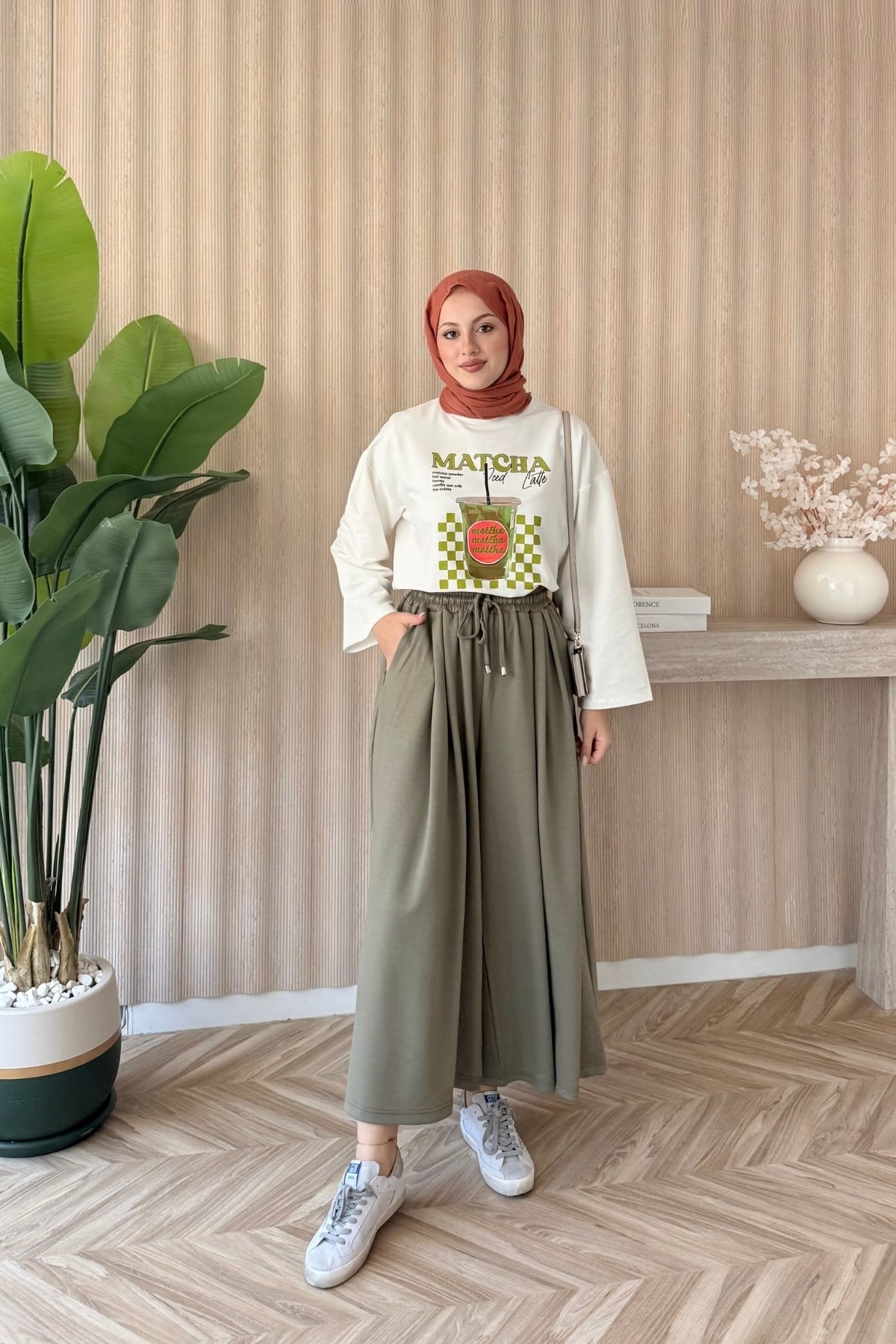 Matcha Desenli Bluz