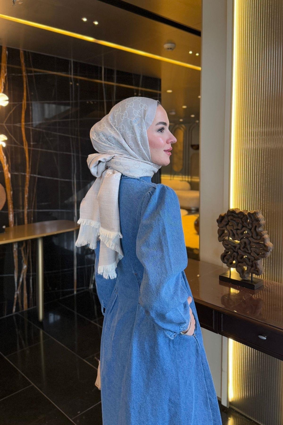 Mia Denim Elbise Açık Mavi