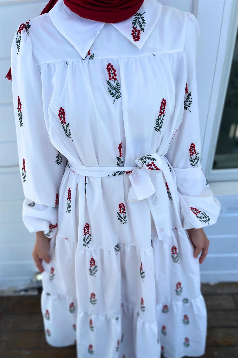 Mimoza Elbise Kırmızı