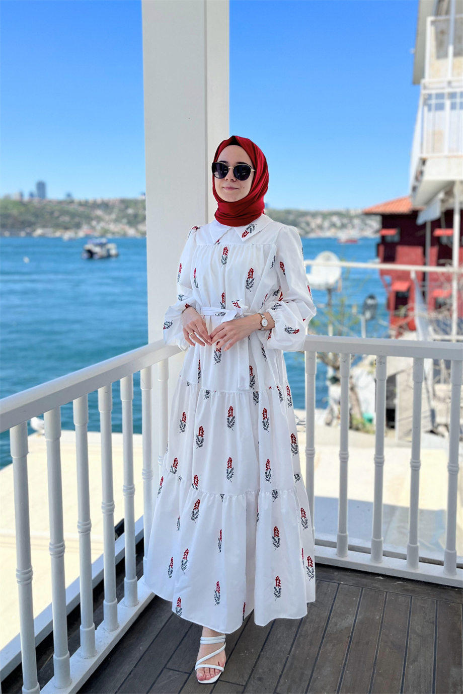 Mimoza Elbise Kırmızı