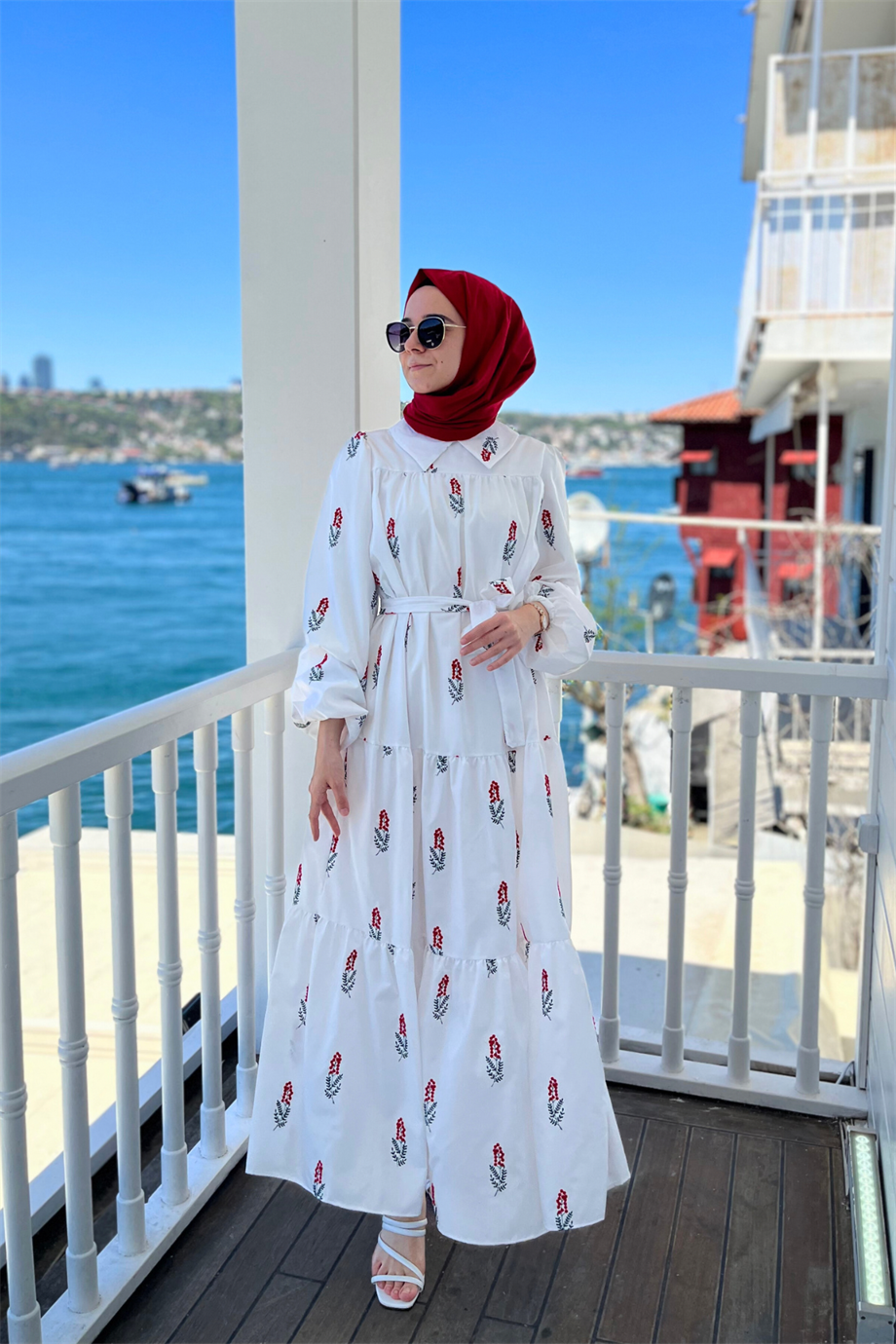 Mimoza Elbise Kırmızı