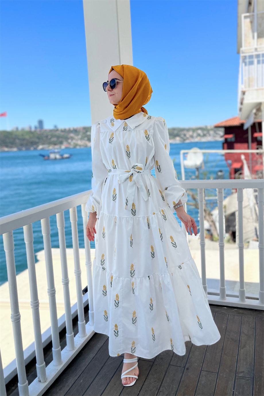 Mimoza Elbise Sarı