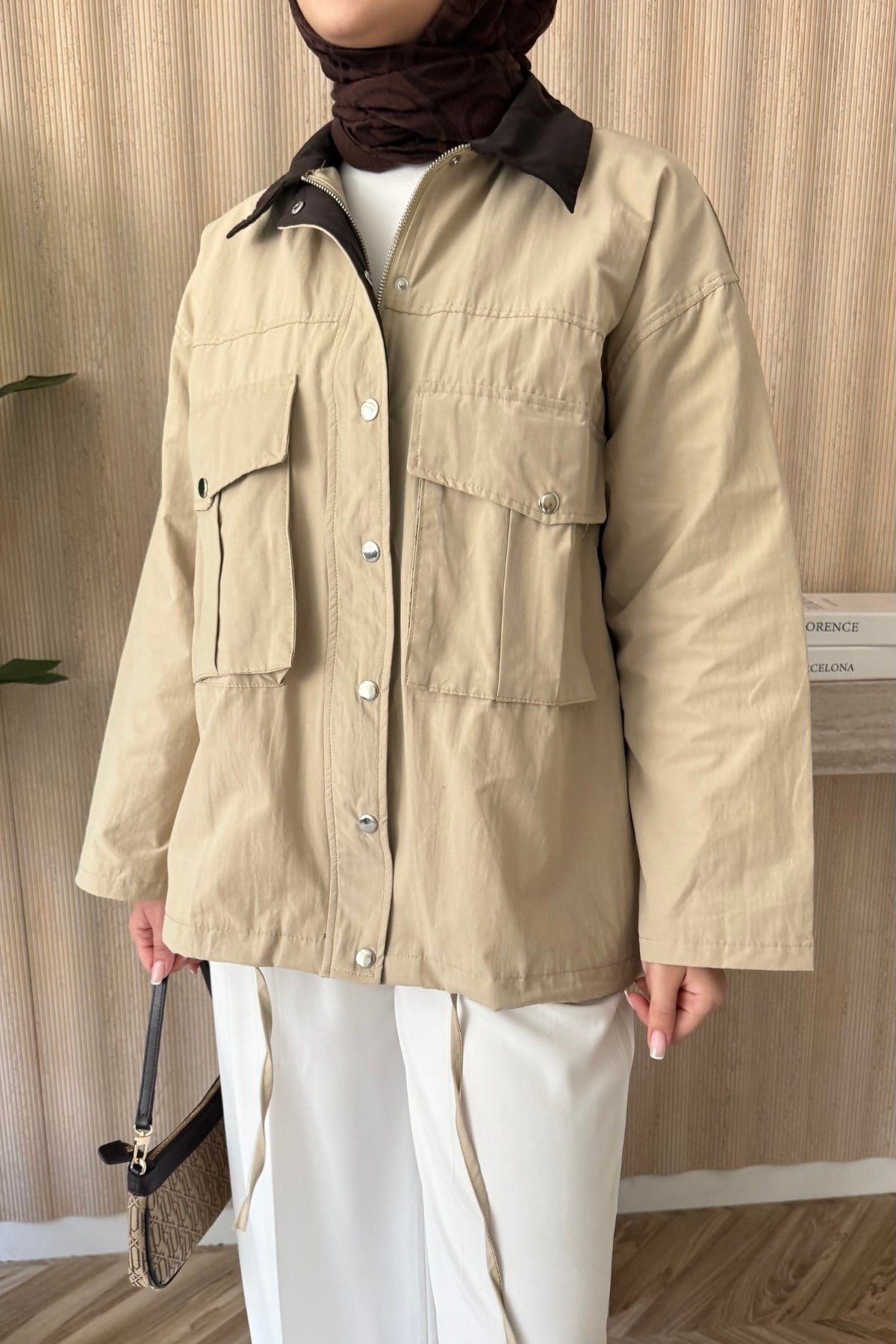 Mng Premium Oversize Ceket Bej