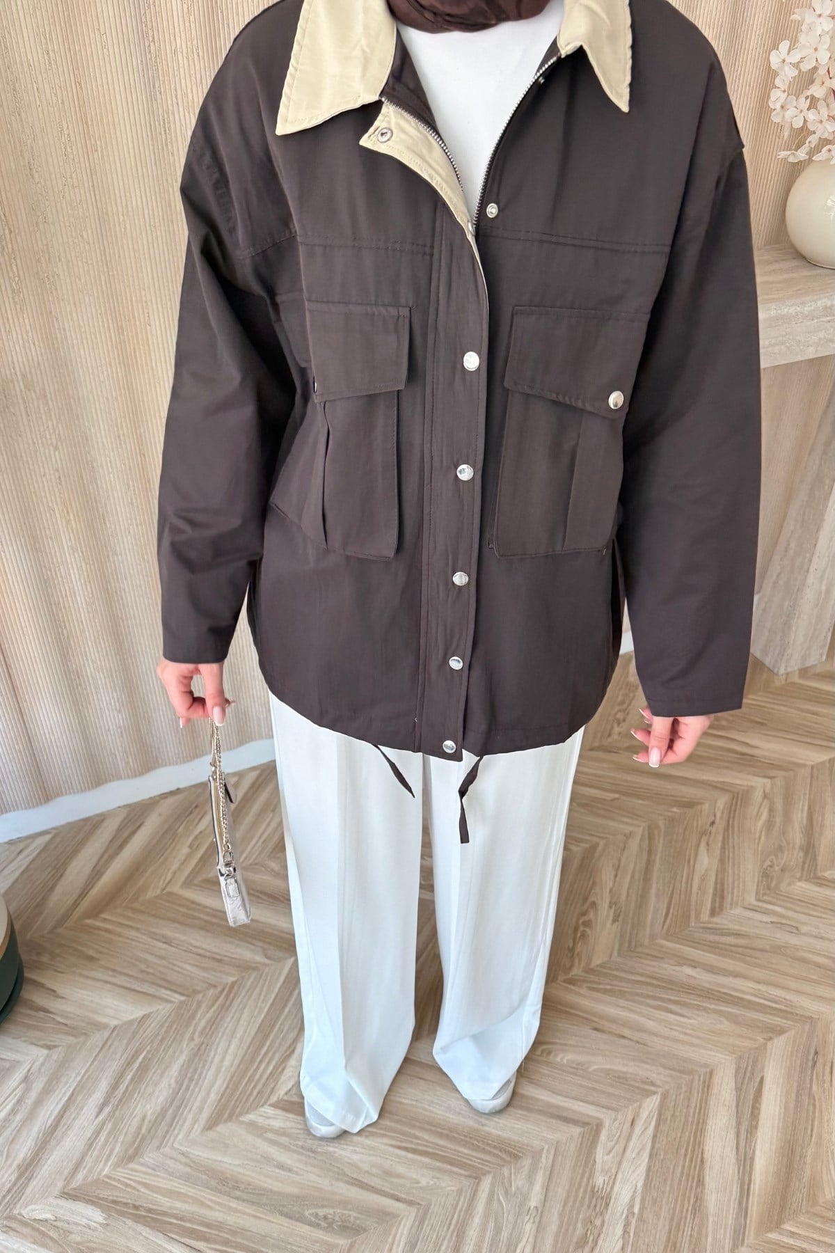 Mng Premium Oversize Ceket Kahve