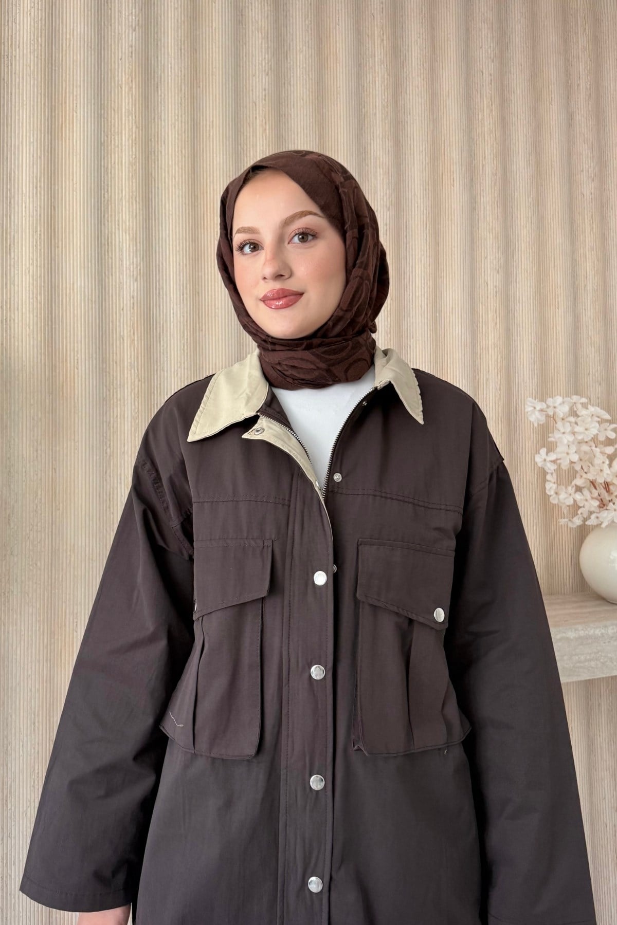 Mng Premium Oversize Ceket Kahve