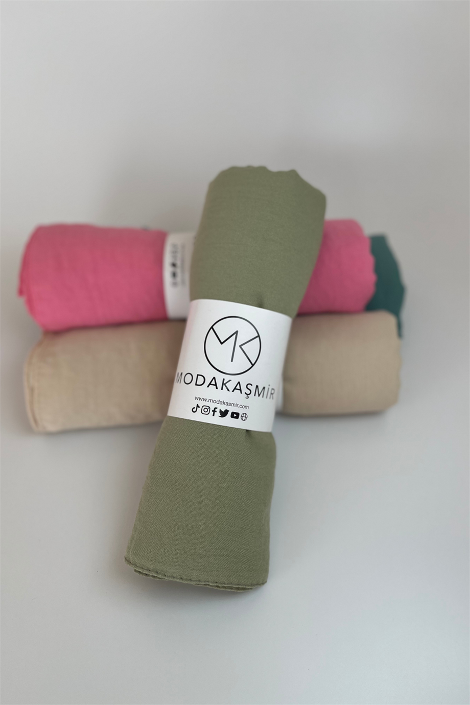 Modakaşmir Soft Kraş Şal Çağla Yeşili