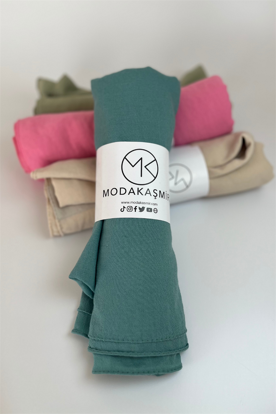 Modakaşmir Soft Kraş Şal Okyanus Mavi