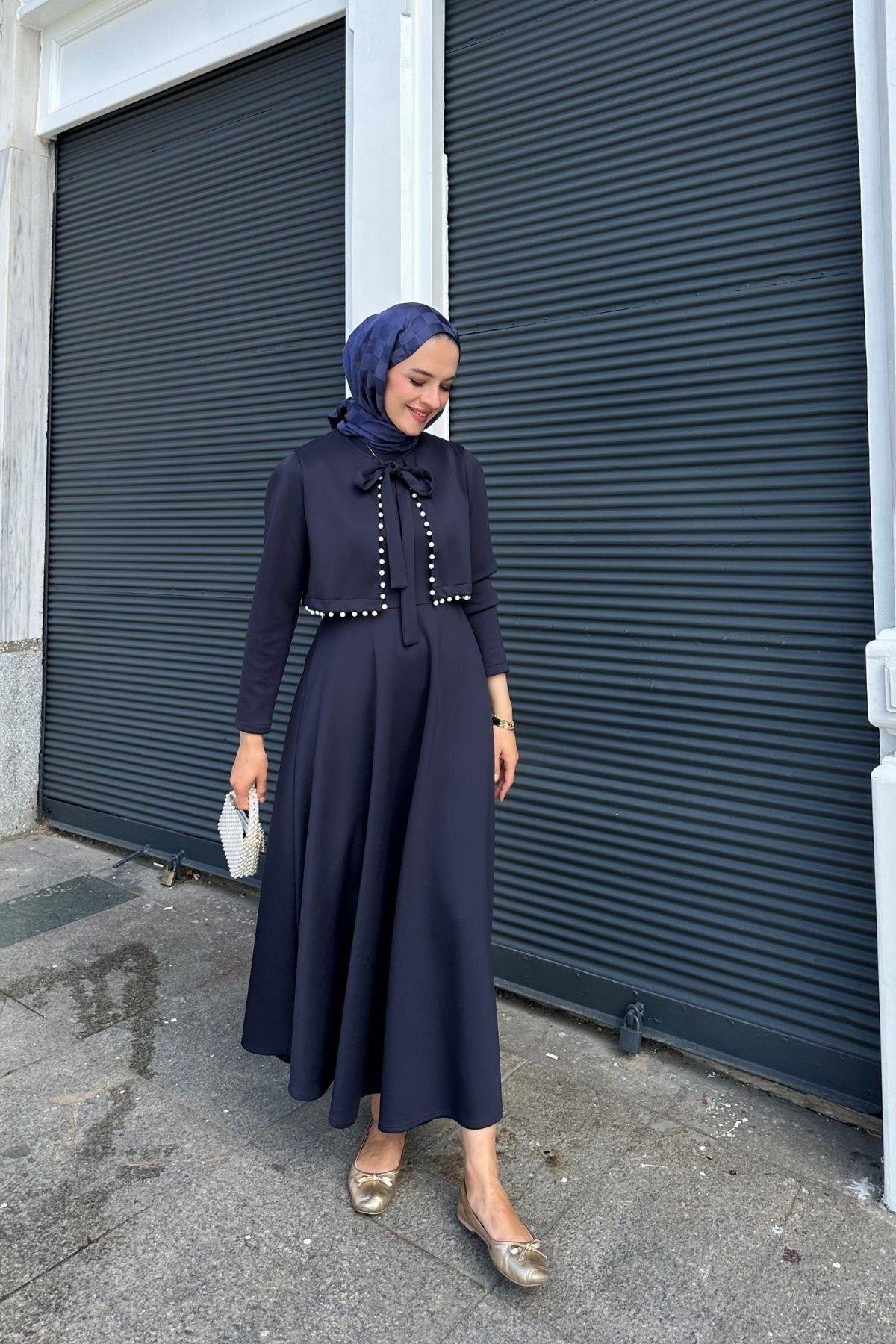 Mona Elbise Lacivert