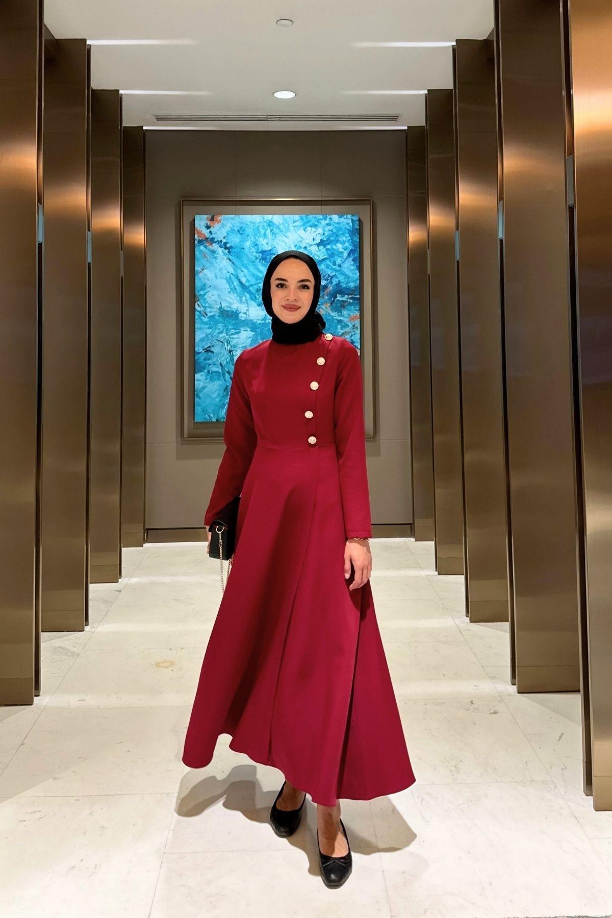 Muna Elbise Bordo