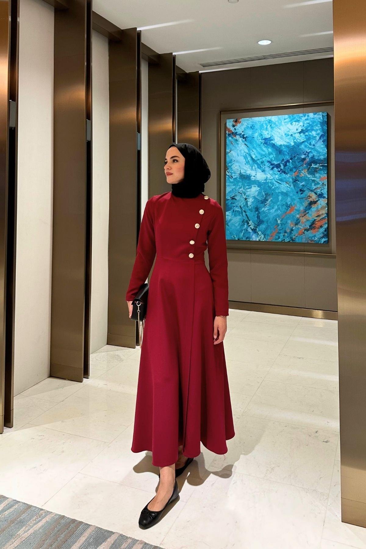 Muna Elbise Bordo