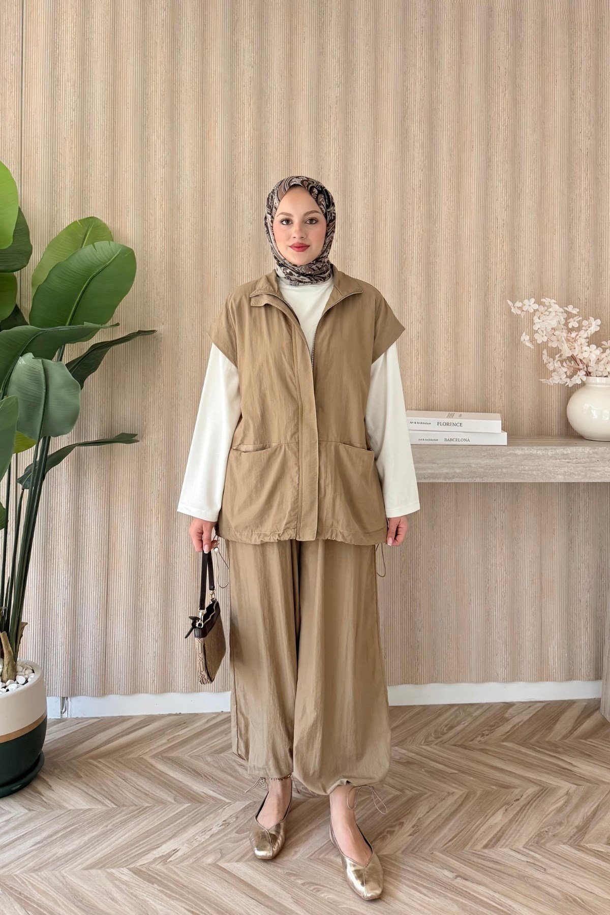 Nara Yelekli Takım Camel