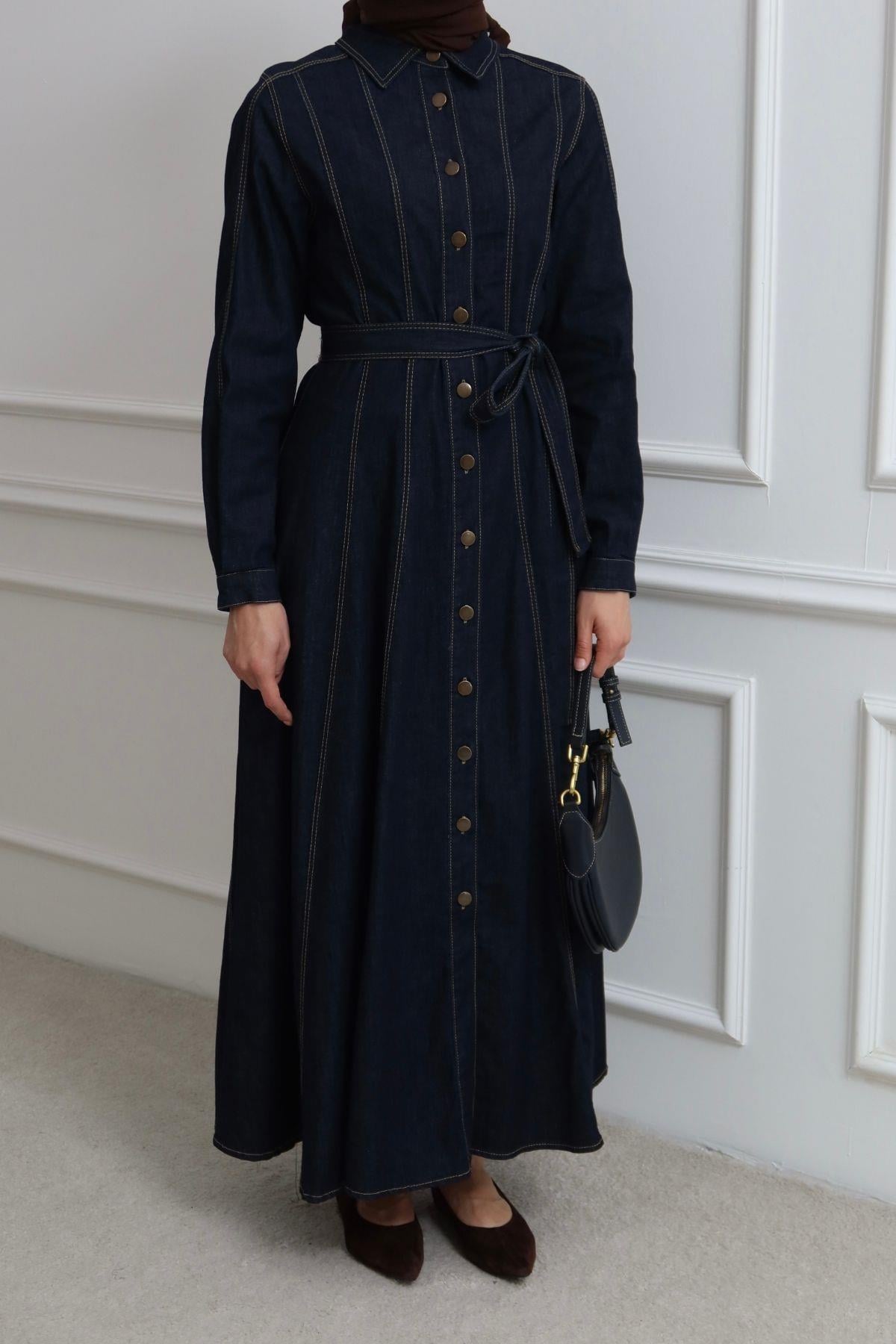 Nova Denim Elbise