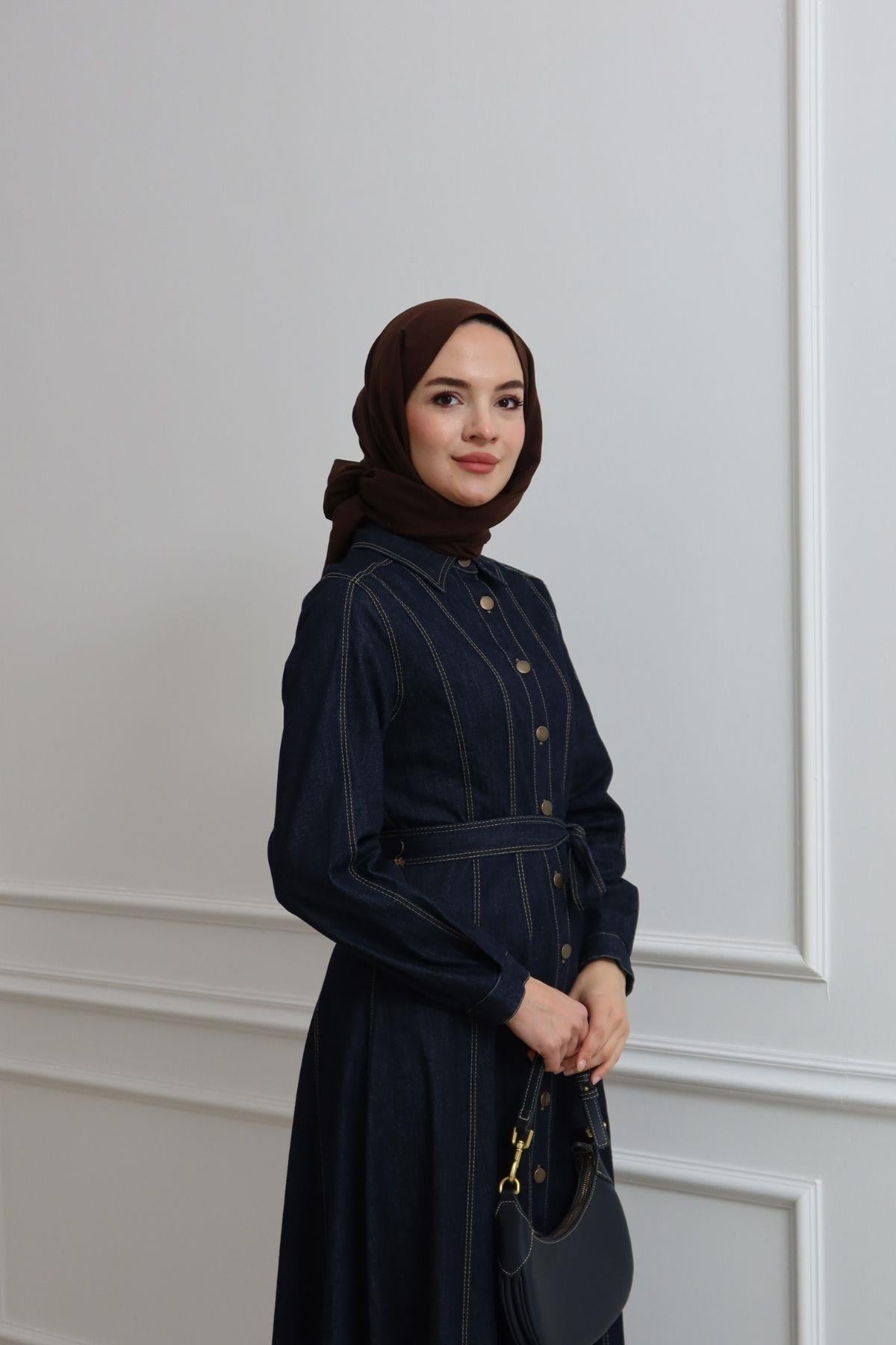 Nova Denim Elbise