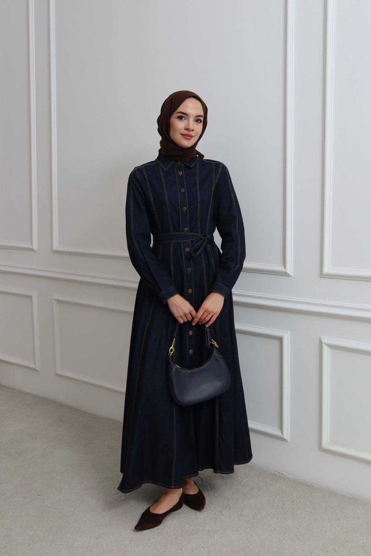 Nova Denim Elbise