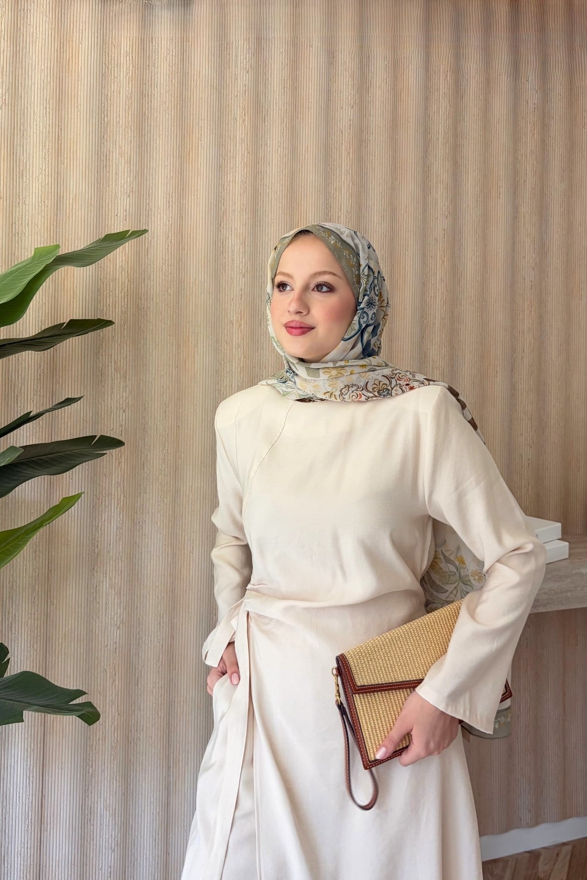 Nua Keten Şalvarlı Takım Natural