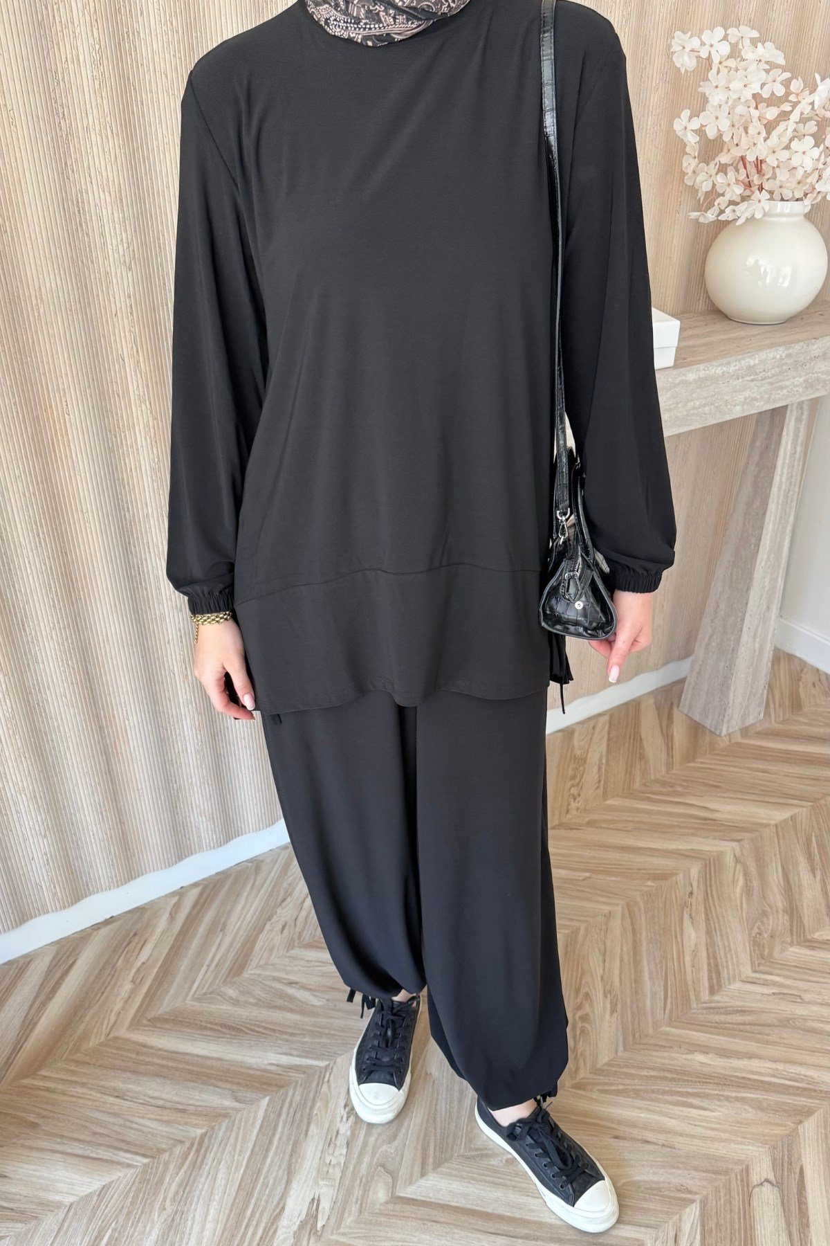 Pelta Şalvarlı Takım Siyah