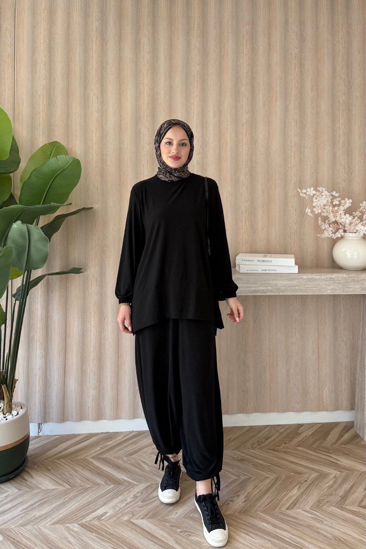 Pelta Şalvarlı Takım Siyah