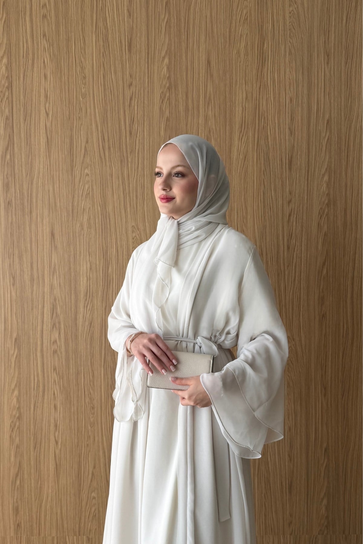 Pera Üçlü Abaya Taş Rengi
