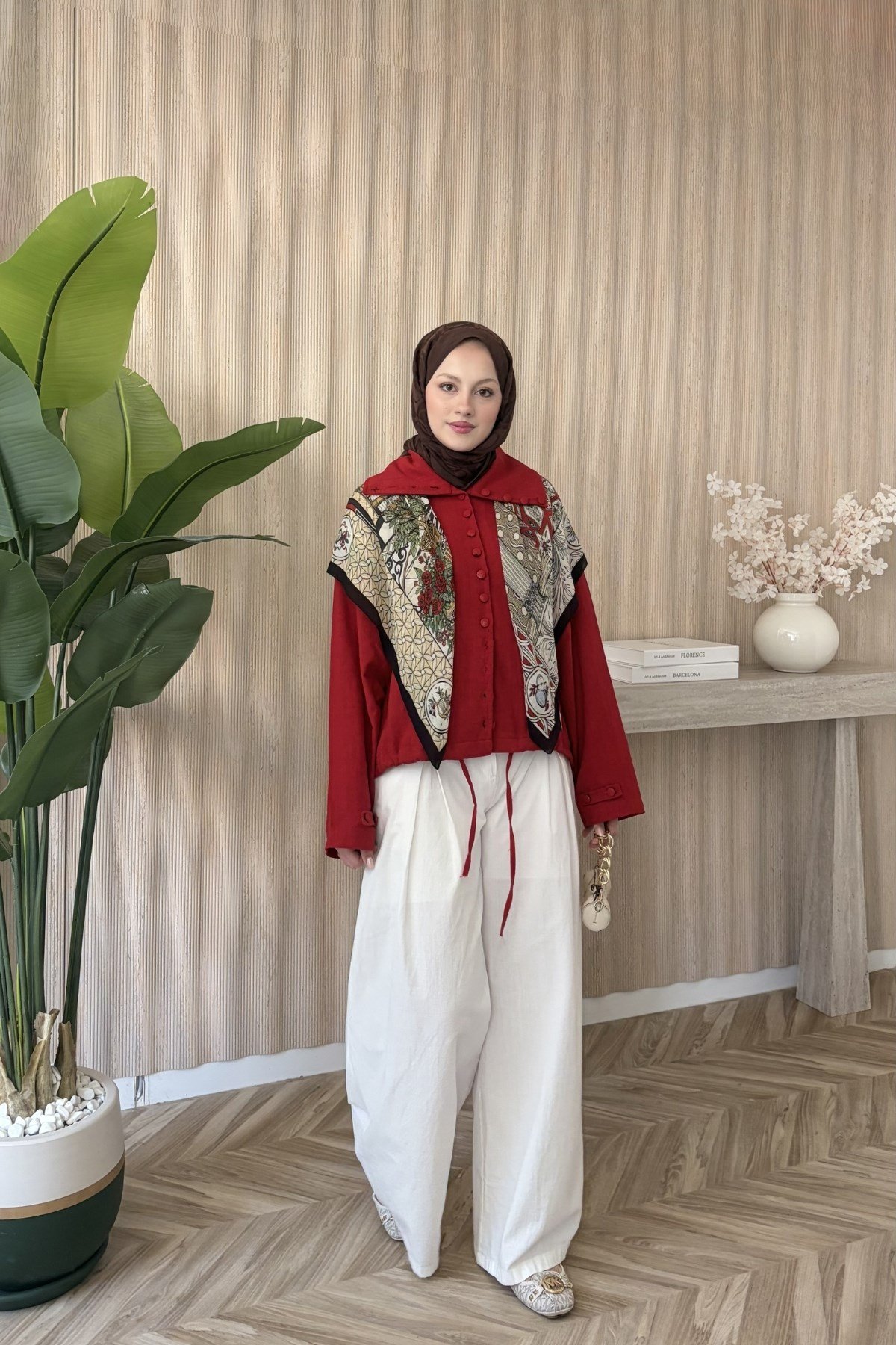 Ria Keten Düğmeli Ceket Kırmızı